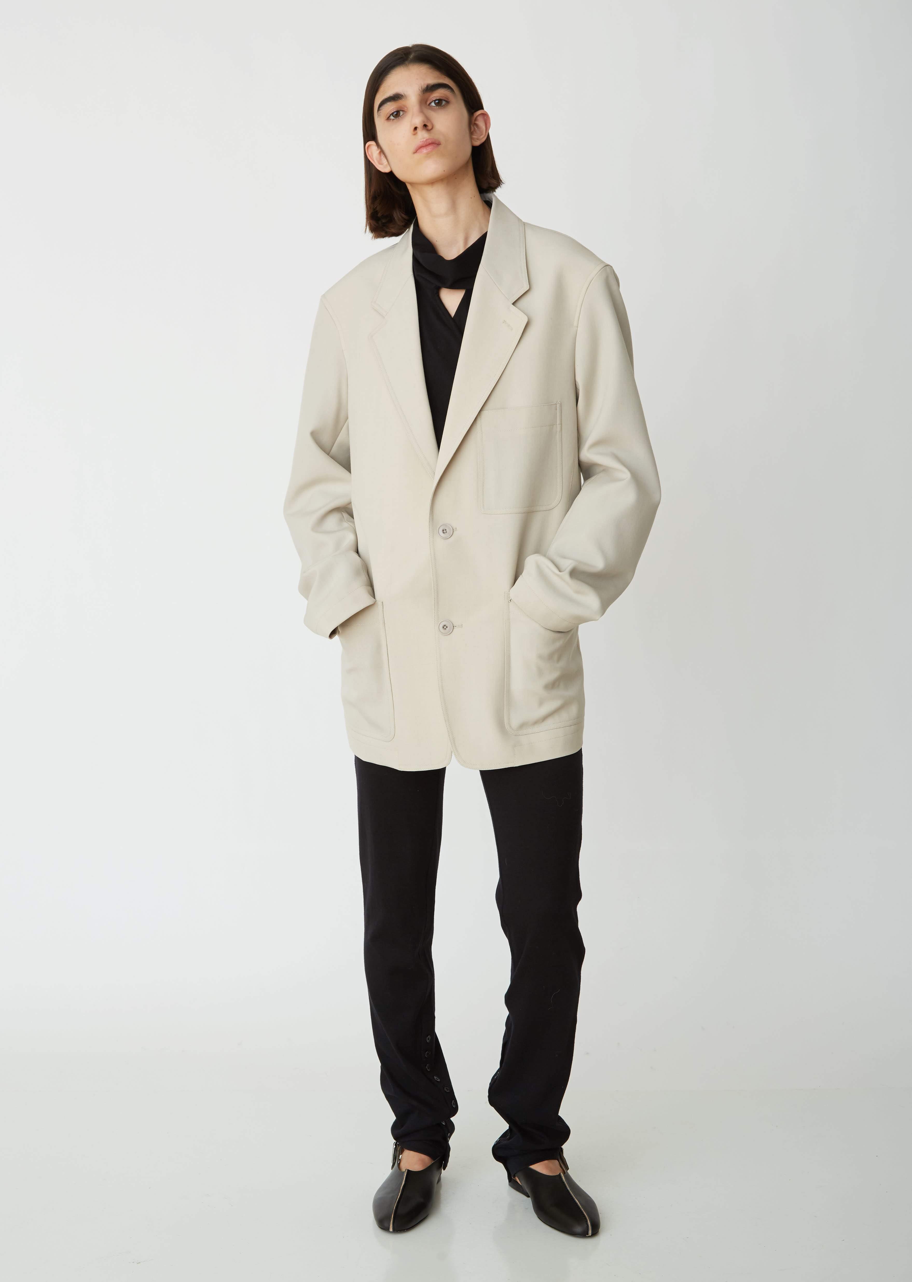 Lemaire Oversized Virgin Wool Blazer In Natural Lyst