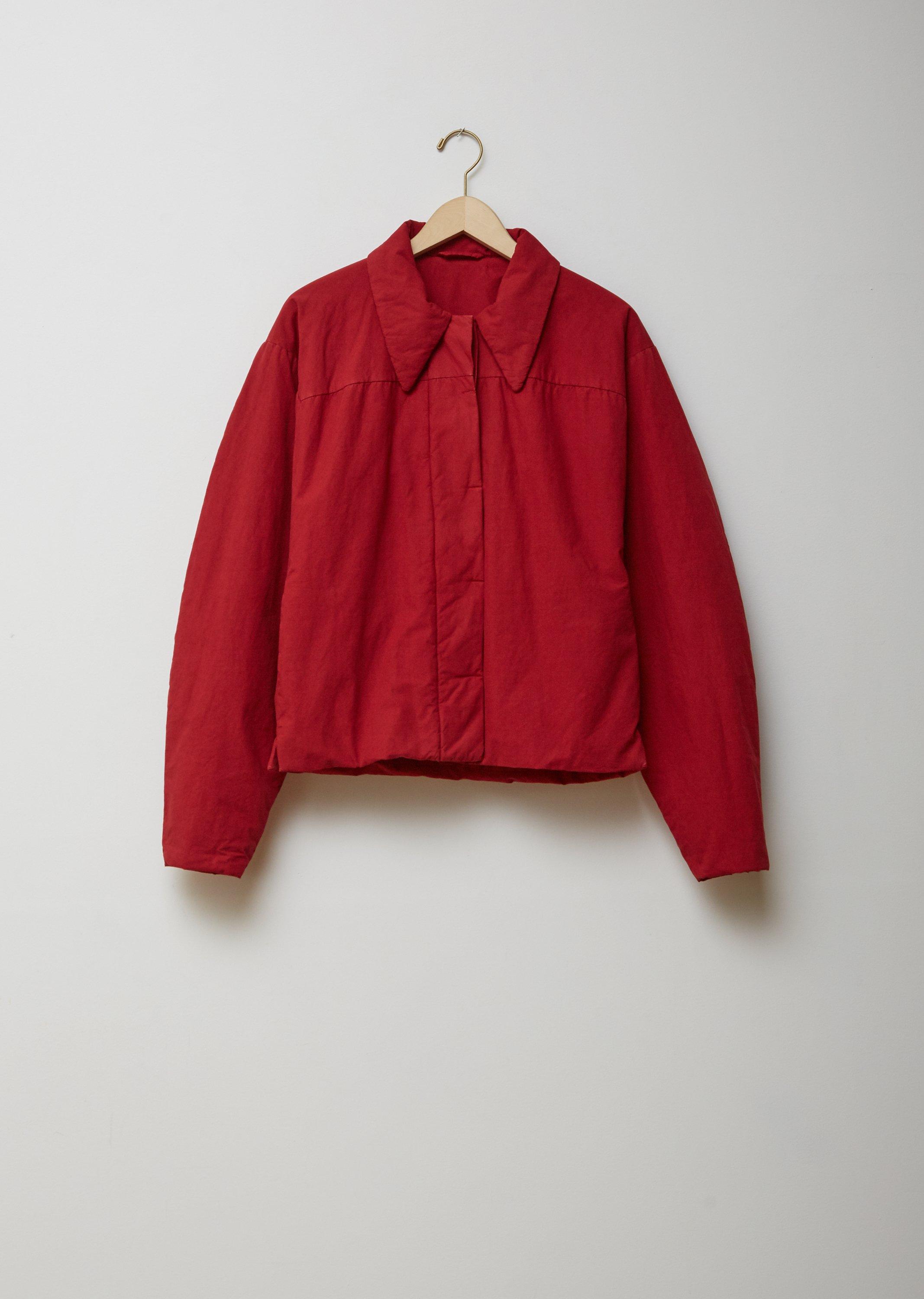 red blouson jacket