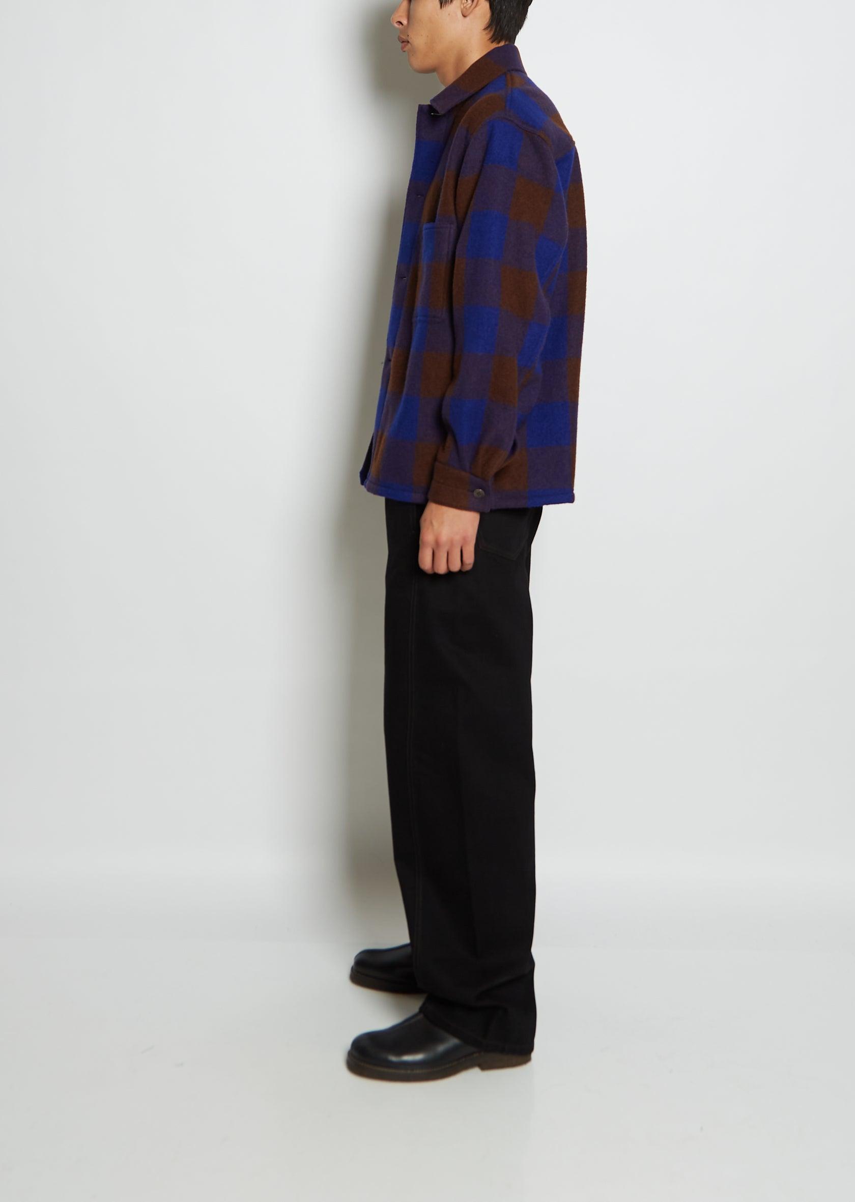 Lemaire Men's Wool Pyjama Shirt in Blue | Lyst