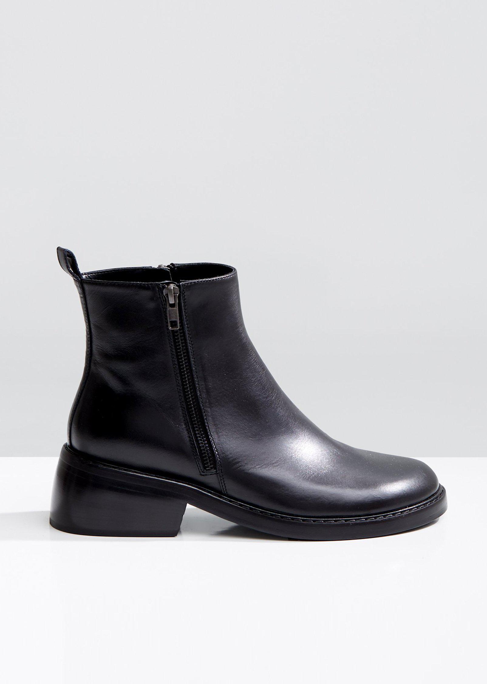 ann demeulemeester double zip ankle boots