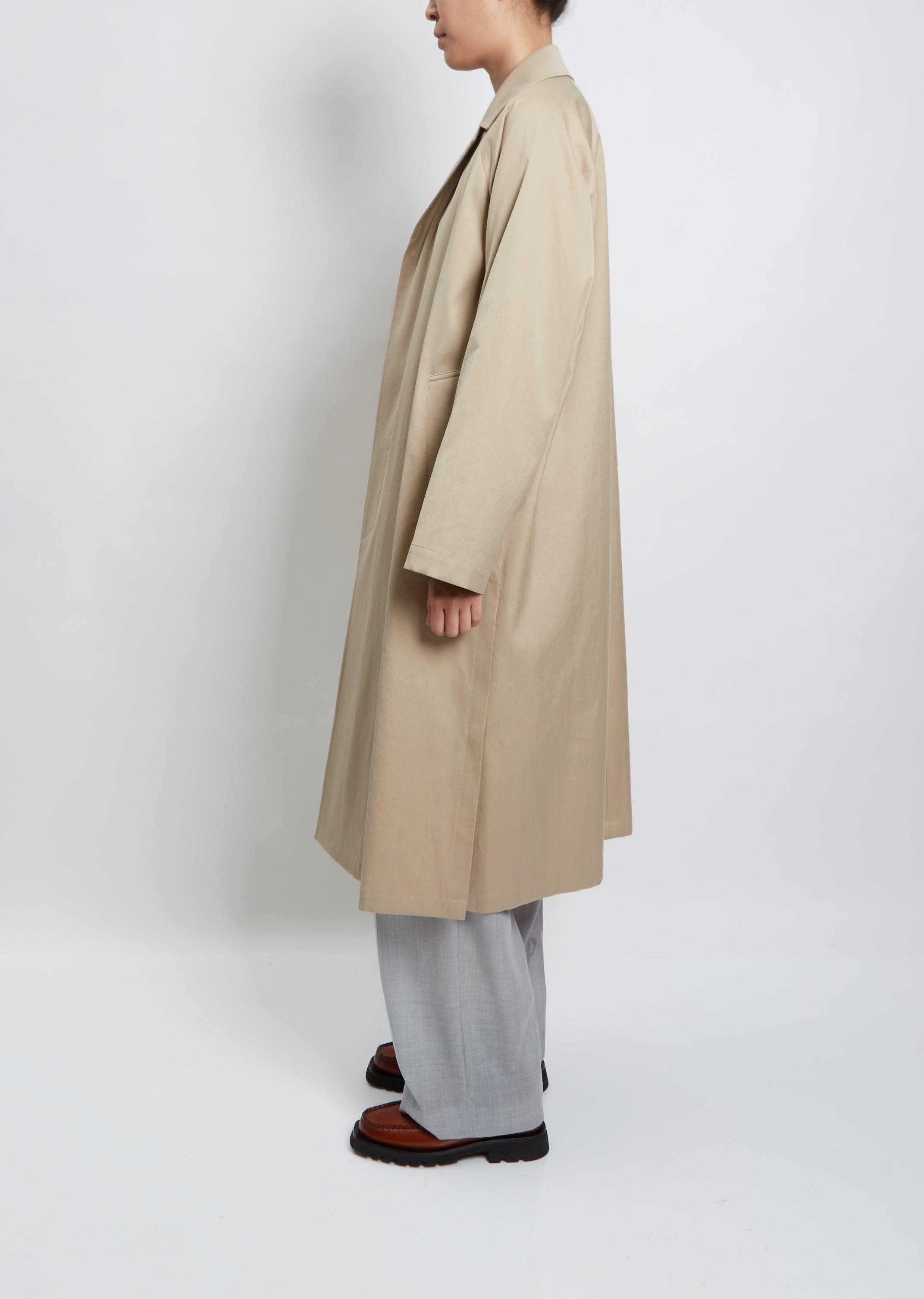 AURALEE Twill Trench Coat in Natural | Lyst