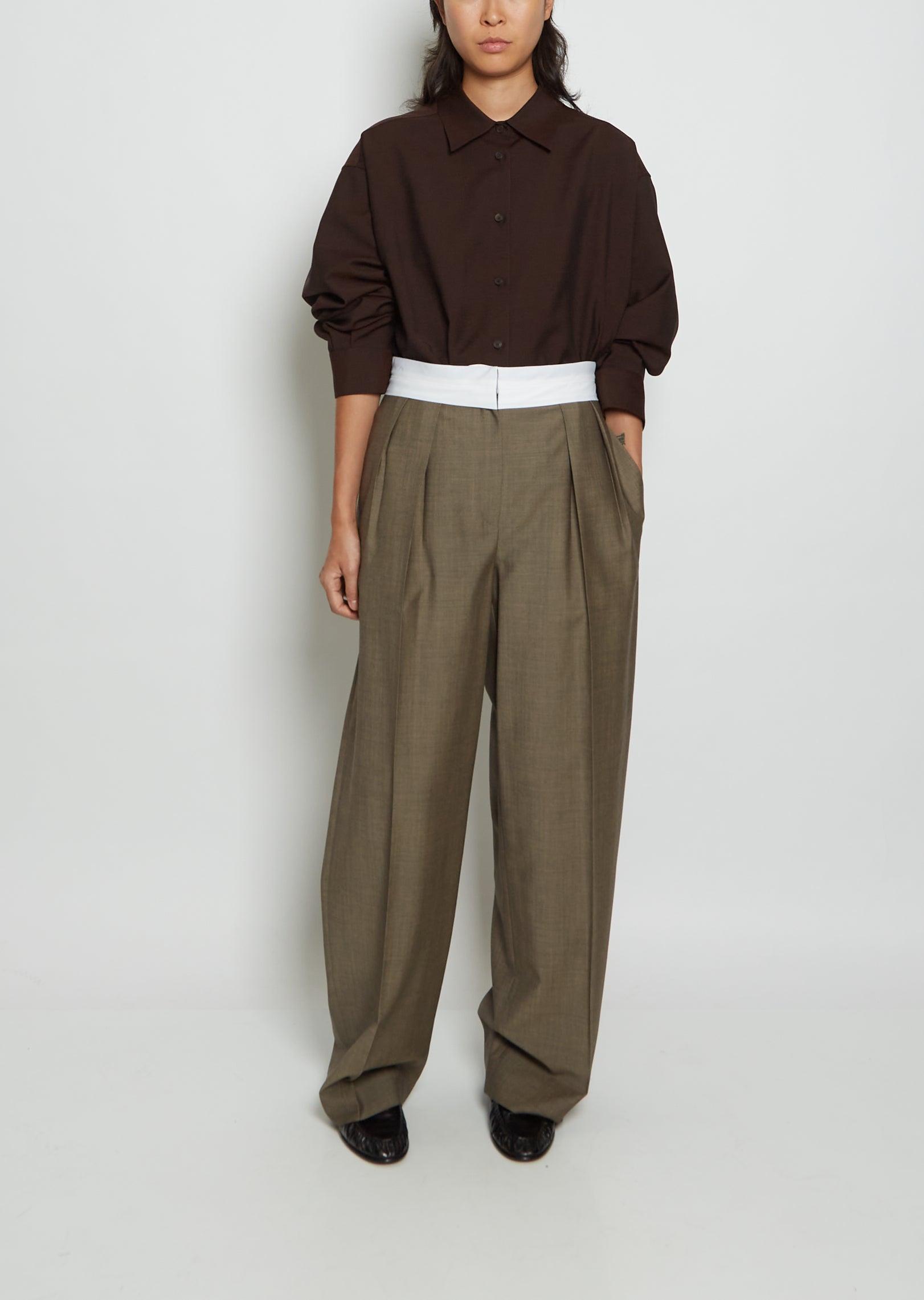 The Row Brown Wool Elia Trousers