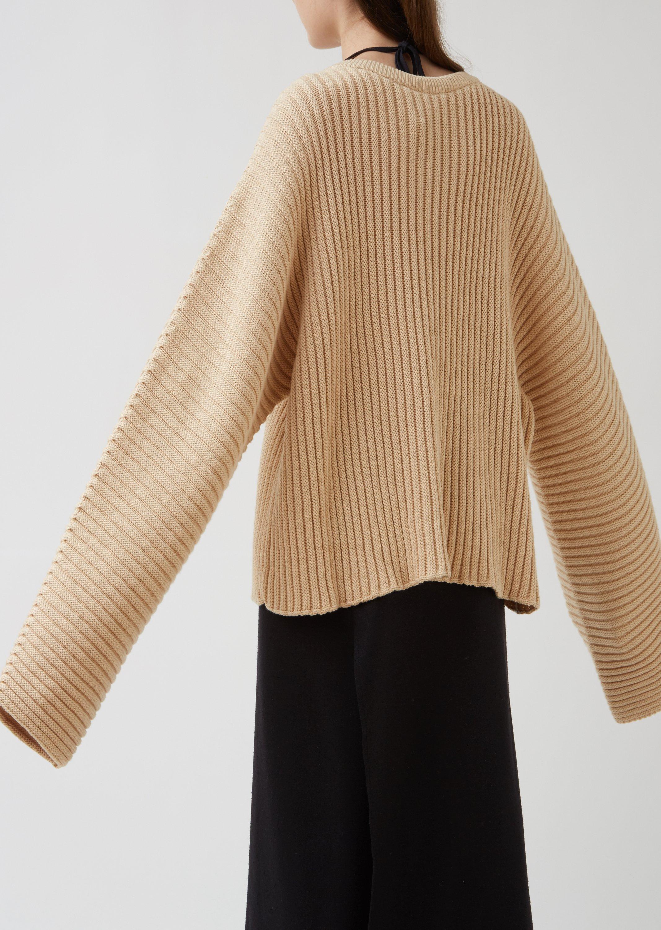 Baserange Cotton Rib Kai Sweater in Natural | Lyst