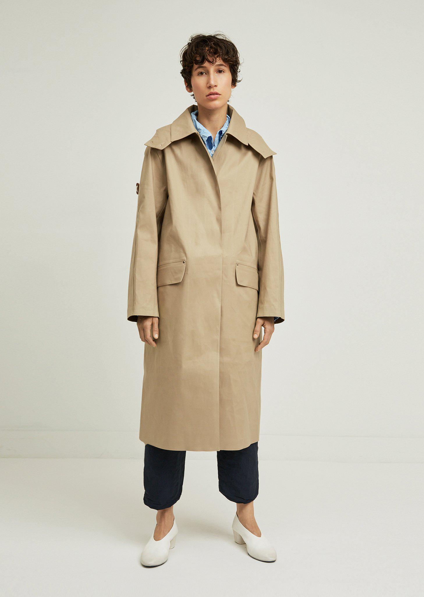 Mackintosh Hooded Cotton Trench Coat in Natural for Men | Lyst