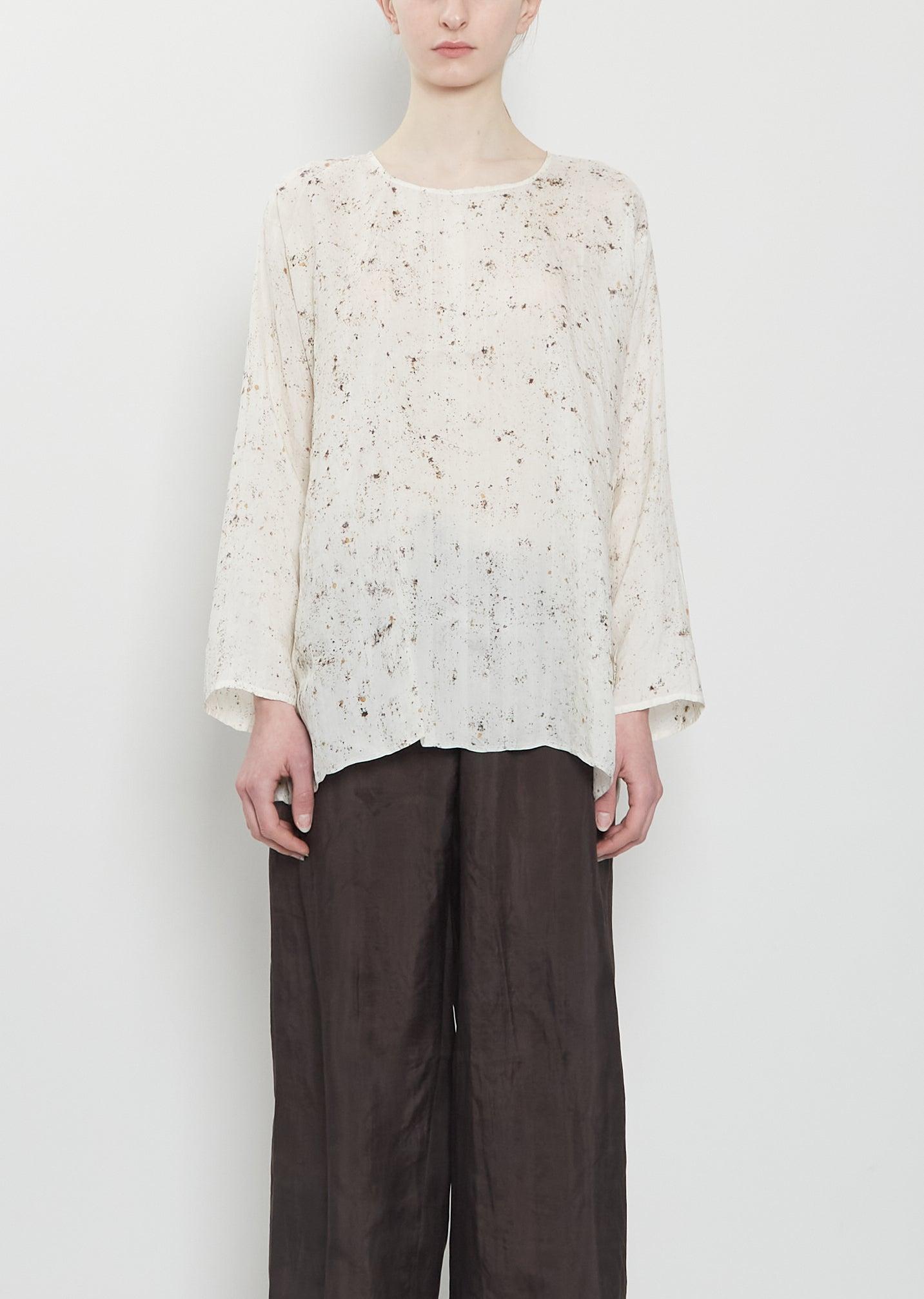 Dosa Temple Blessings Silk Tunisian Top in White | Lyst