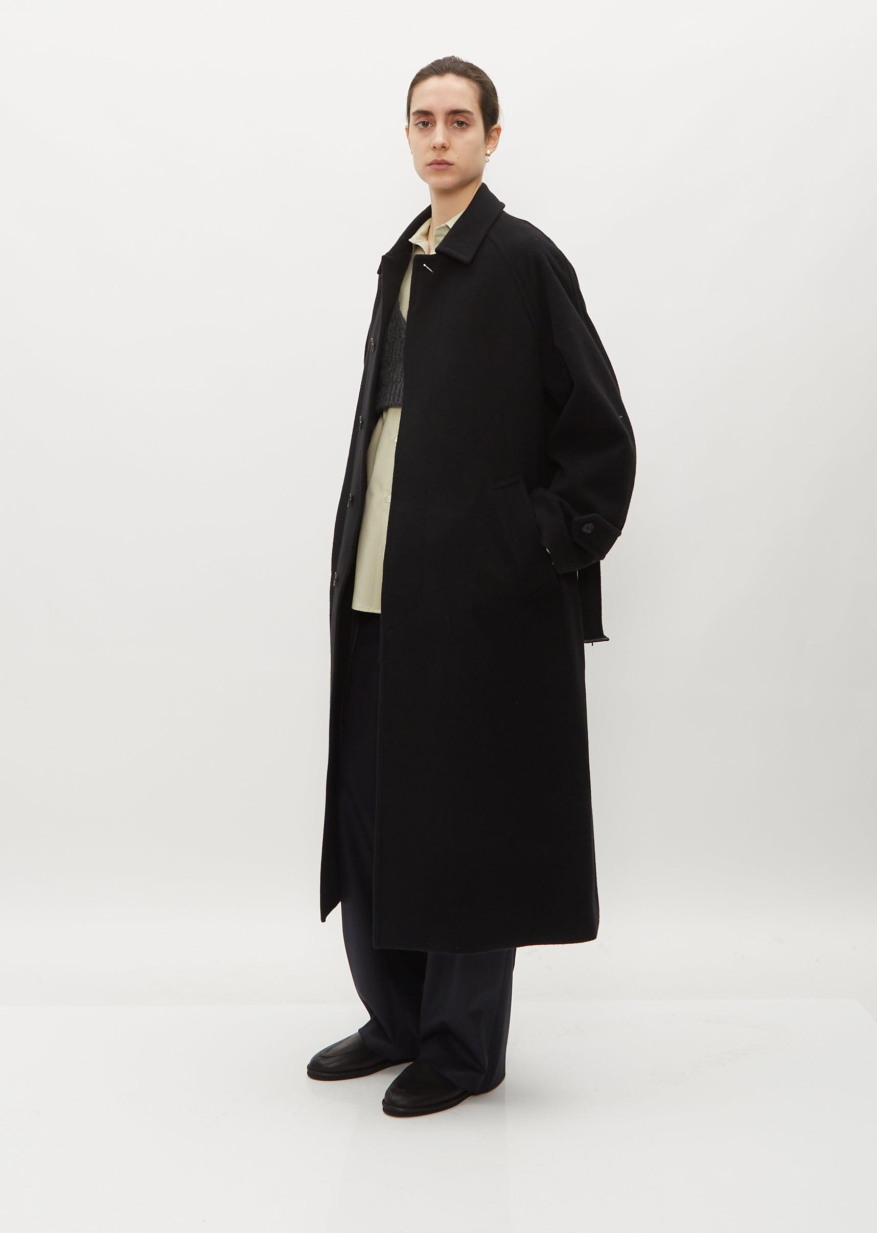 AURALEE Cashmere Wool Mosser Soutien Collar Coat in Black | Lyst AURALEE Cashmere Wool Mosser Soutien Collar Coat in Black | Lyst