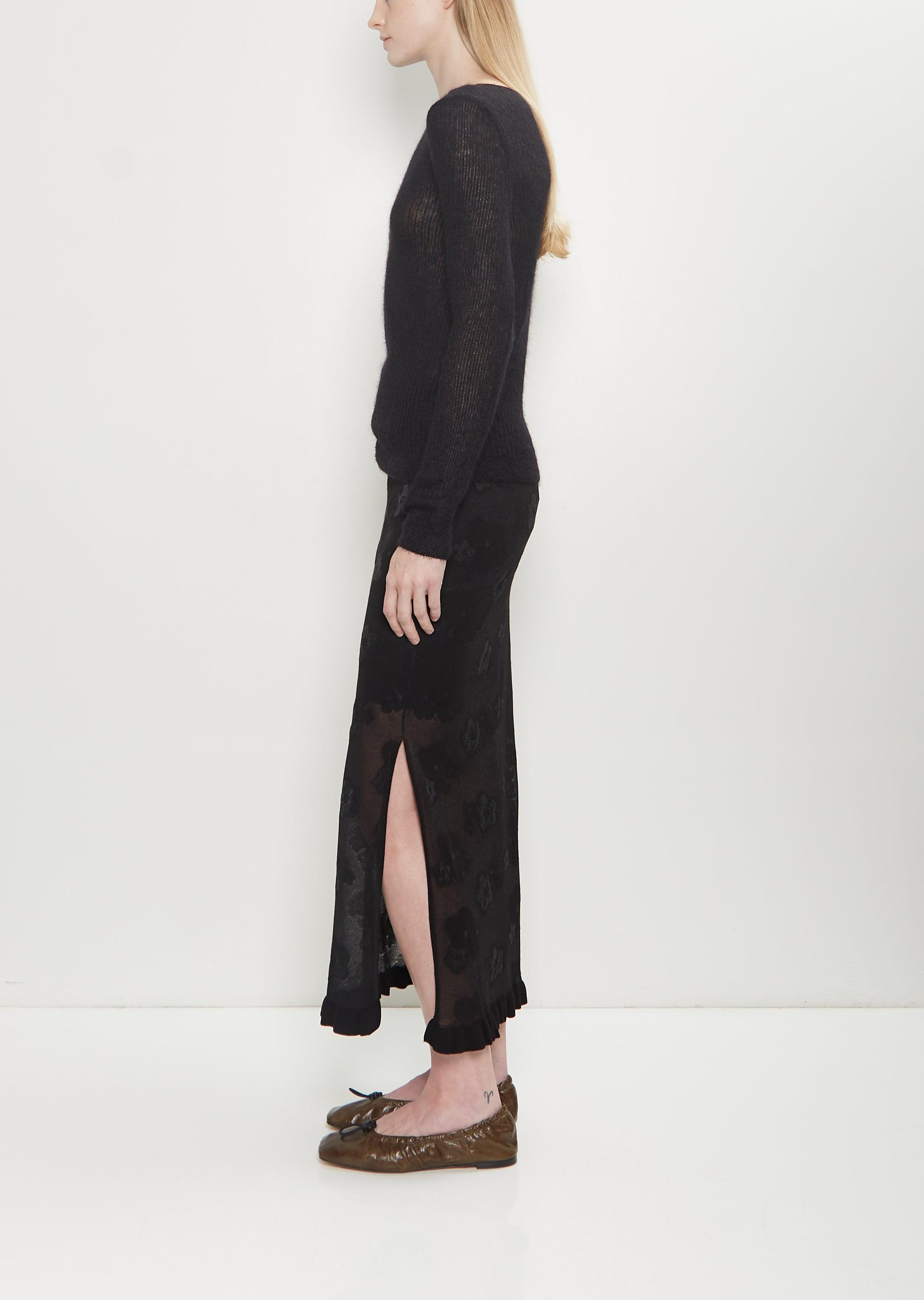 スカート CECILIE BAHNSEN Skirts (1 25KNI50006 PEGONIA SKIRTBLACK) PEGONIA | SKIRT JACQUARD KNIT LIGHT BLUE