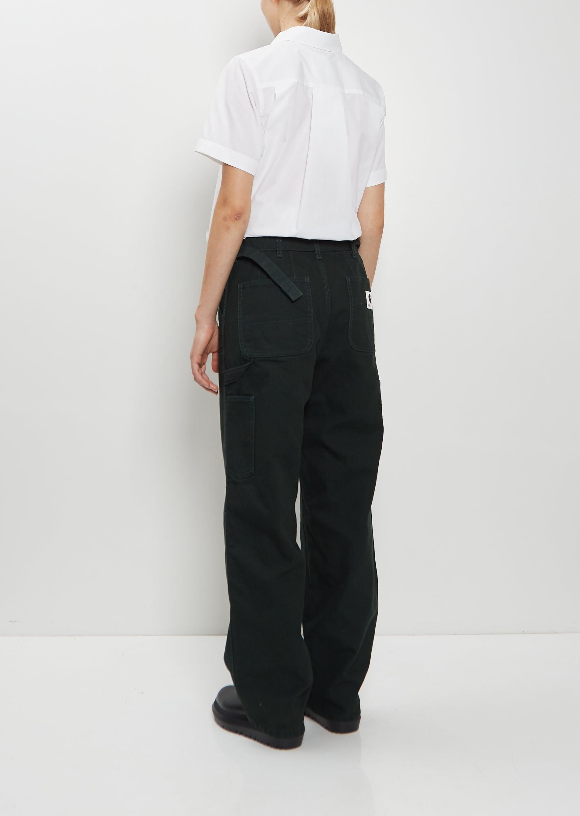 SACAI X CARHARTT WIP Washed Cotton Canvas Duck Pants in White | Lyst