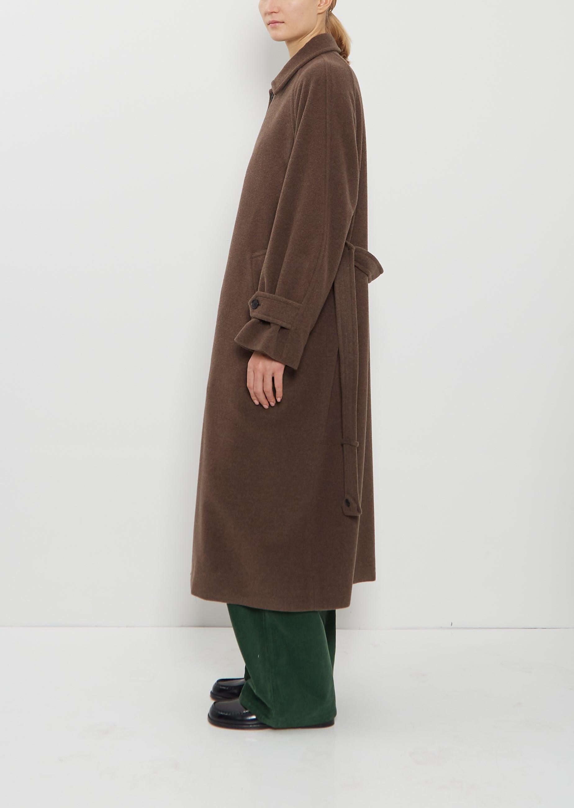 AURALEE Super Fine Wool Mosser Soutien Collar Coat in Brown | Lyst