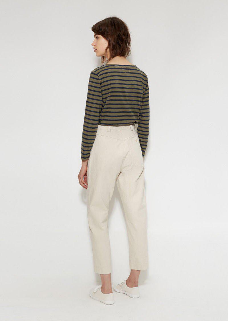 MHL by Margaret Howell Denim Tapered Trouser in Natural - Lyst