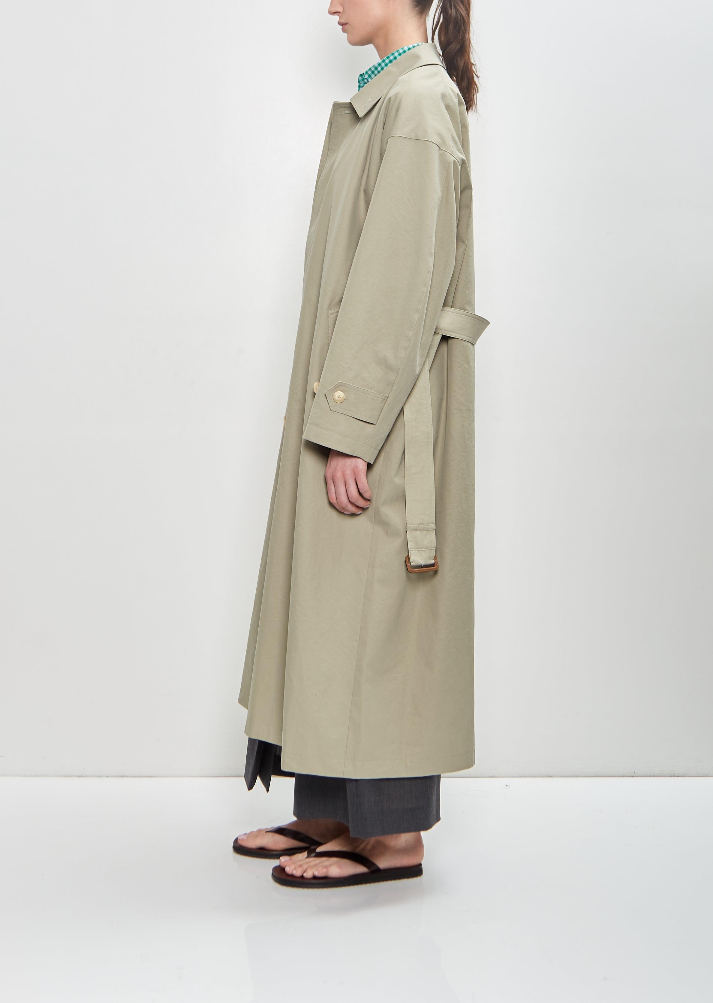 AURALEE Washed Finx Gabardine Soutien Collar Coat in White Lyst