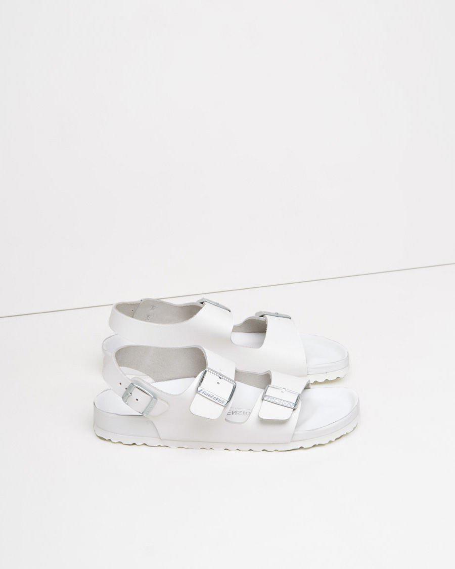 Birkenstock Milano Exquisite Leather Sandals in White | Lyst