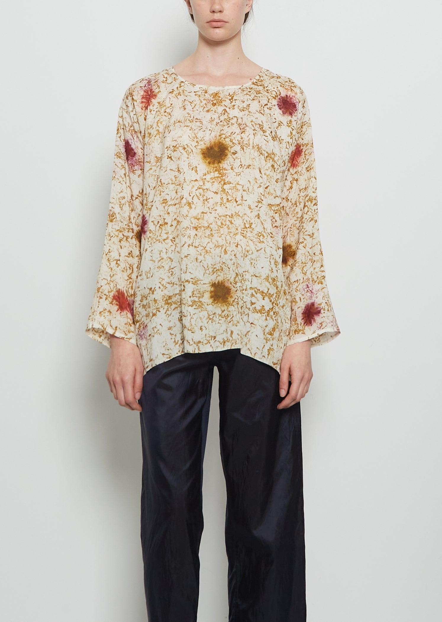 レア dosa temple blessings silk tops ドーサ Dosa Temple Blessings Silk Long Tunisian Top in Blue | Lyst