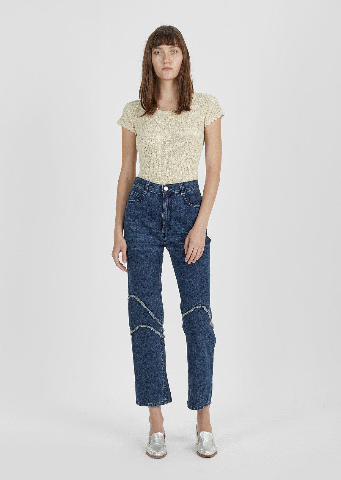 Rachel Comey Denim Ticklers High Waisted Straight Jeans in Blue - Lyst