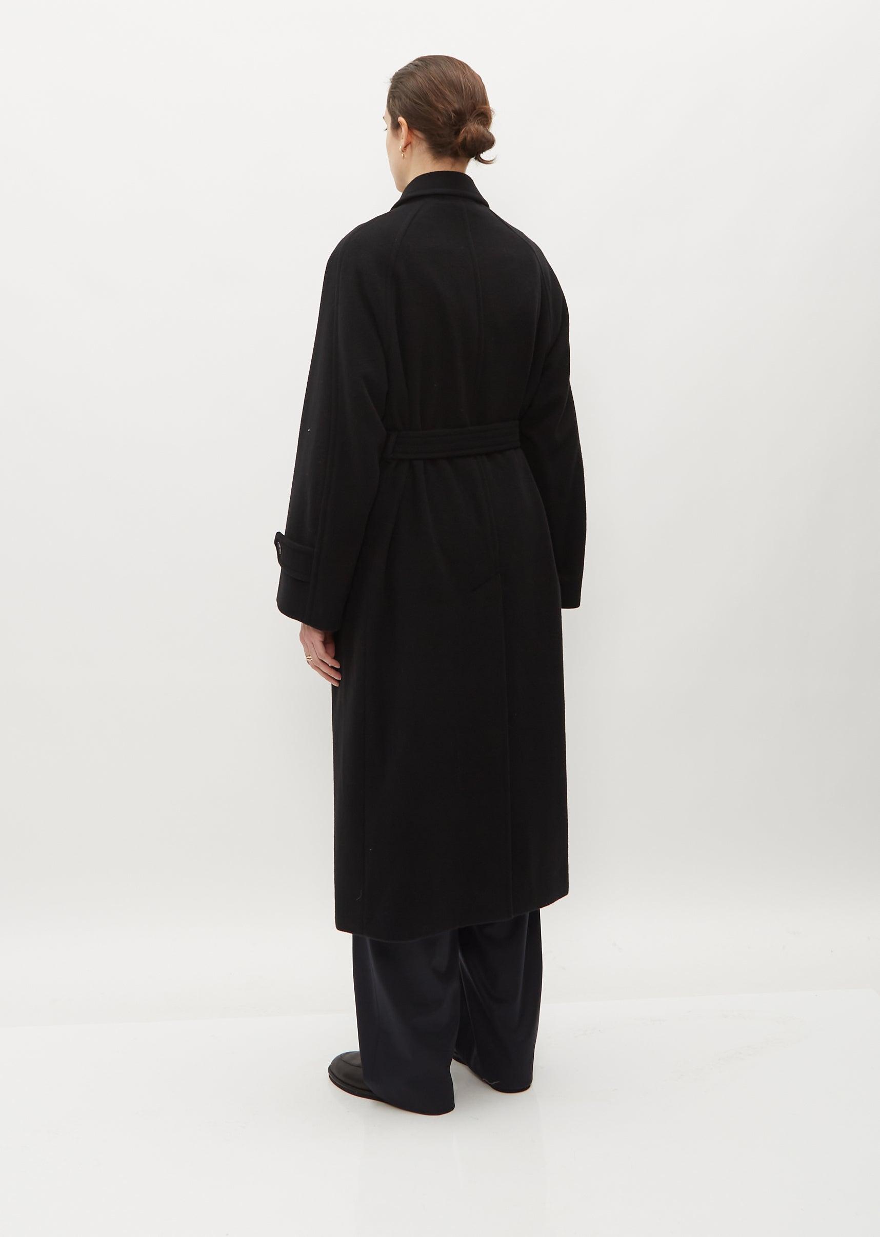 AURALEE Cashmere Wool Mosser Soutien Collar Coat in Black | Lyst