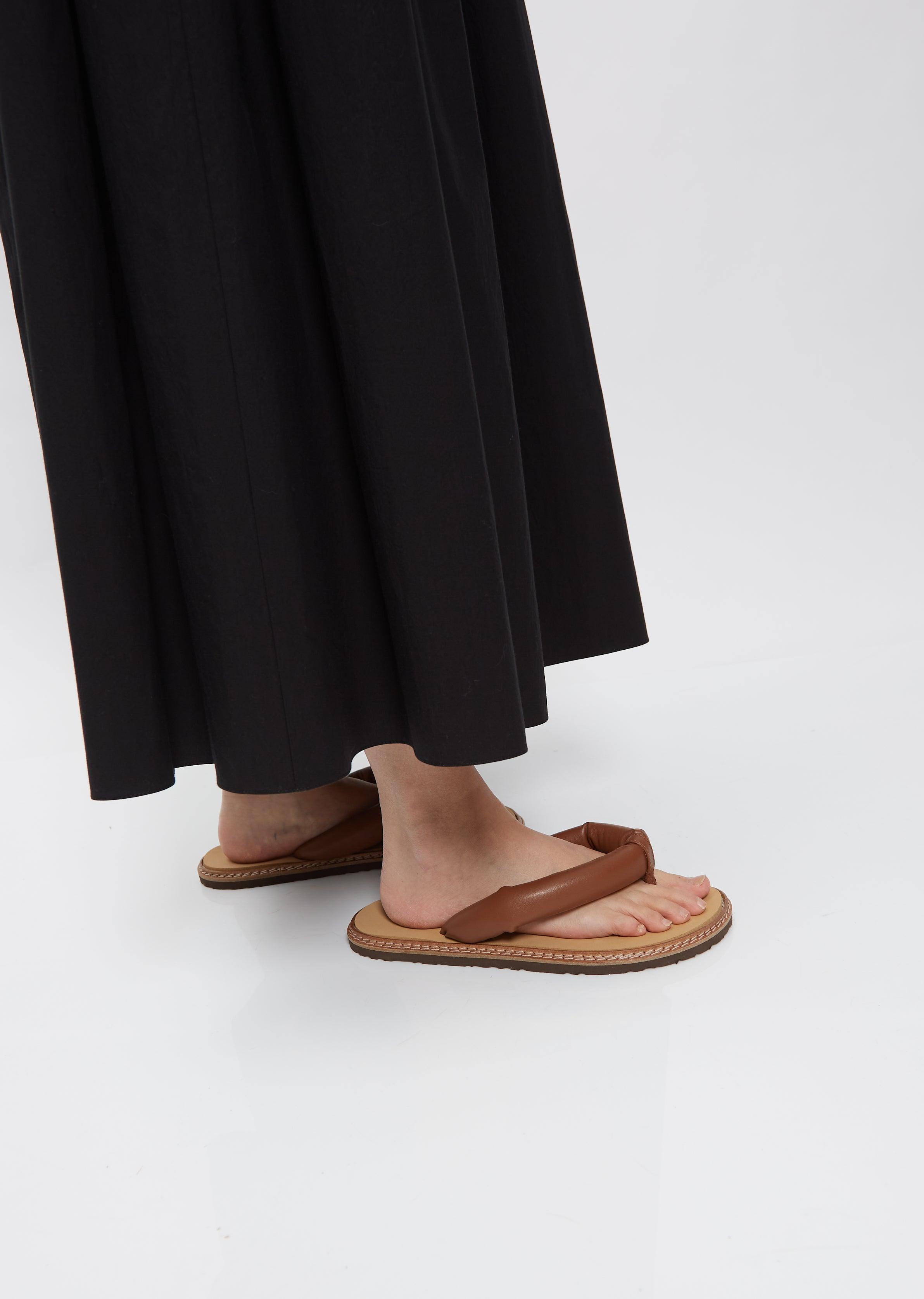 Sofie D'Hoore Flip Padded Leather Thong Sandals — Havanna | Lyst
