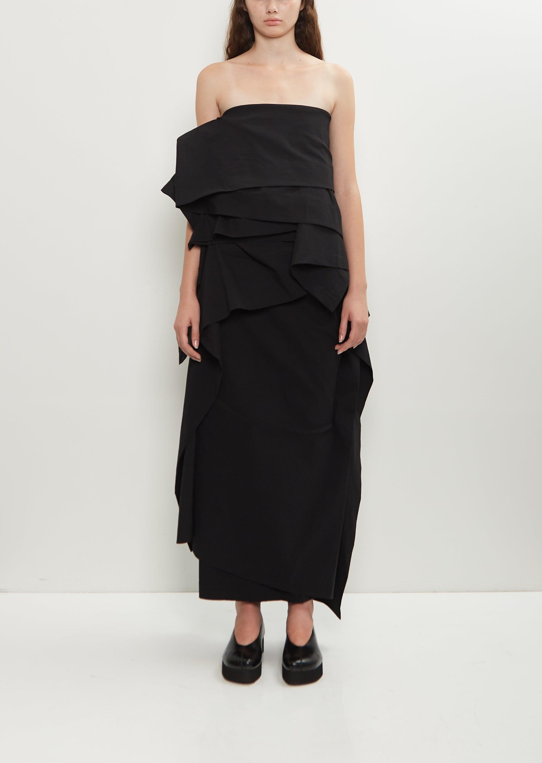 Issey Miyake Washi Paper Collapsing Sculpture Skirt in Black | Lyst