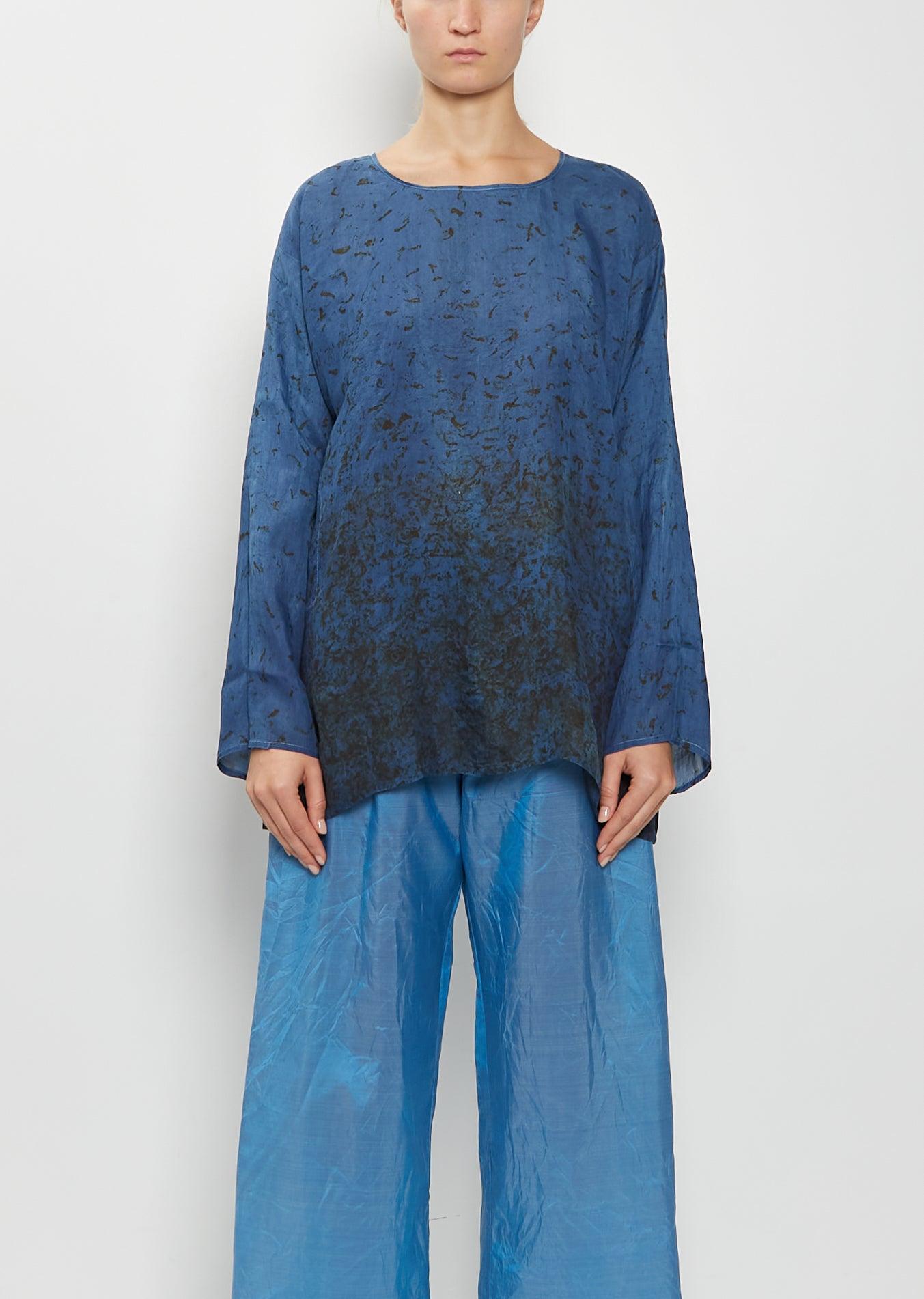 Dosa Tunisian Silk Taffeta Top in Blue | Lyst