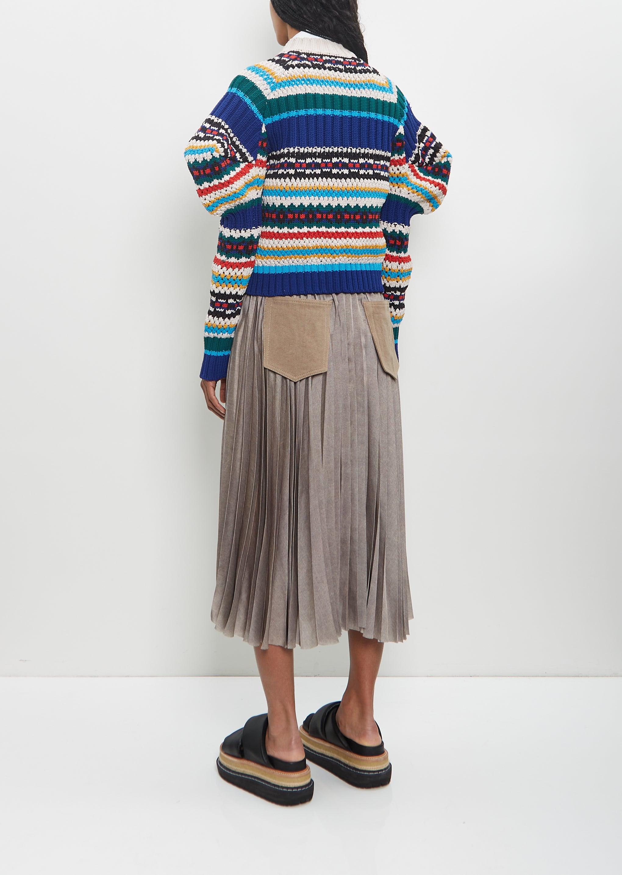 トップス sacai Fabric Combo Knit Cardigan sacai Fabric Combo Knit Cardigan