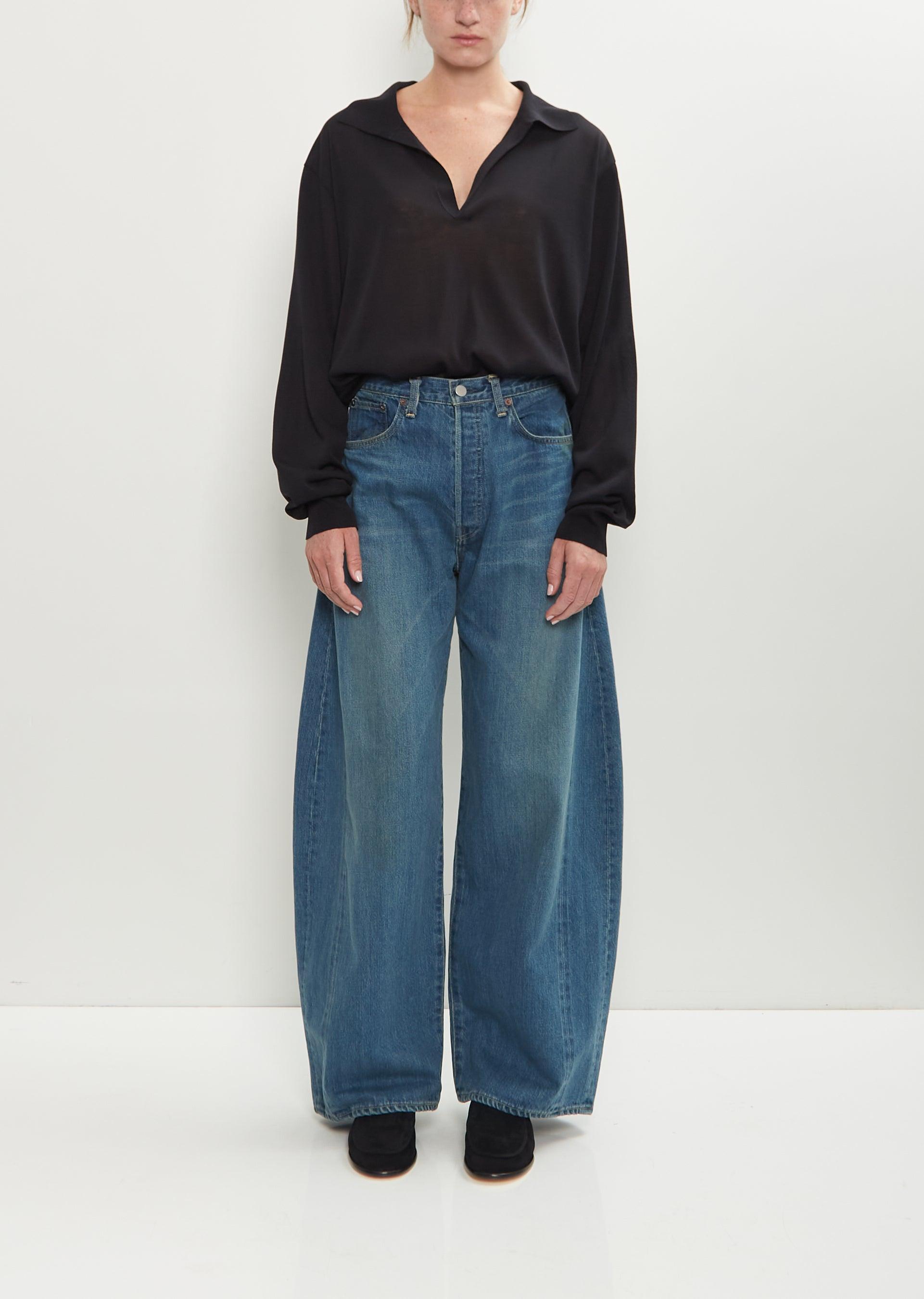 Ssstein Deformation Wide Denim Jeans in Blue | Lyst