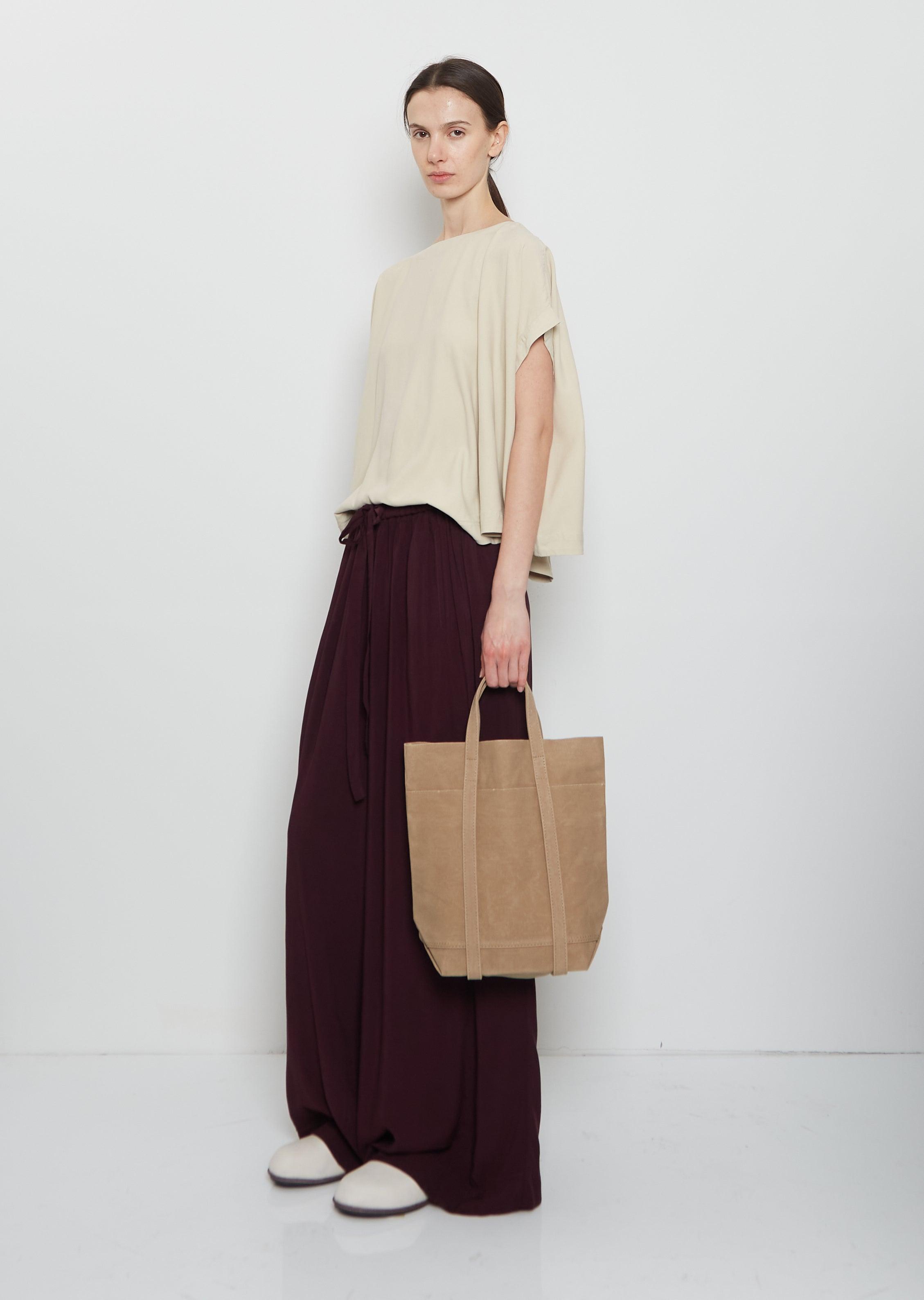 Amiacalva Washed Canvas 6 Pockets Tote, Tall Small in White | Lyst