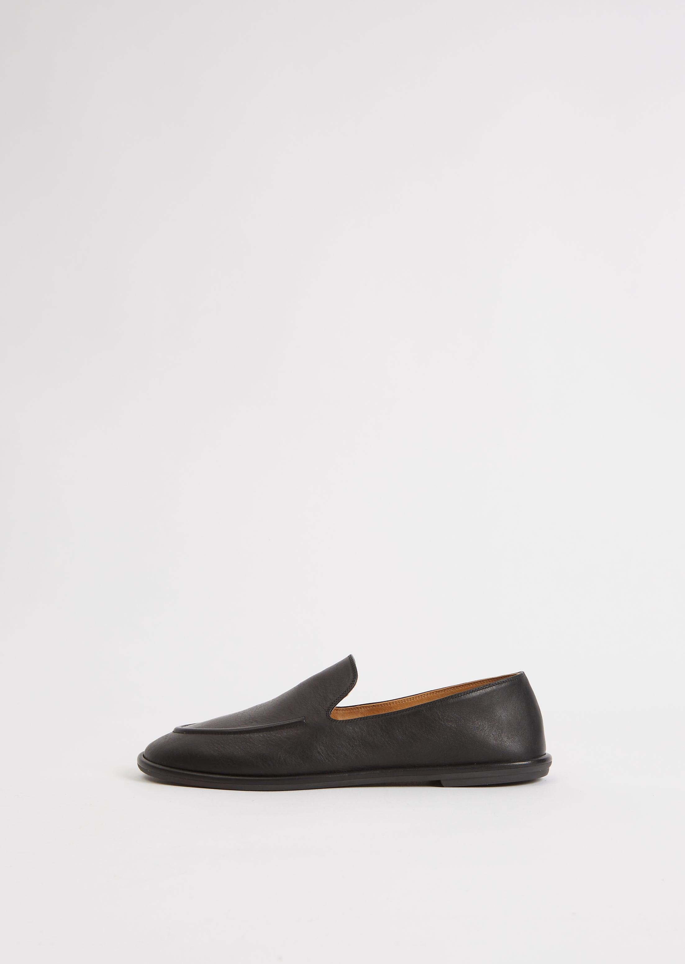 The Row Leather Canal Loafer in Black | Lyst