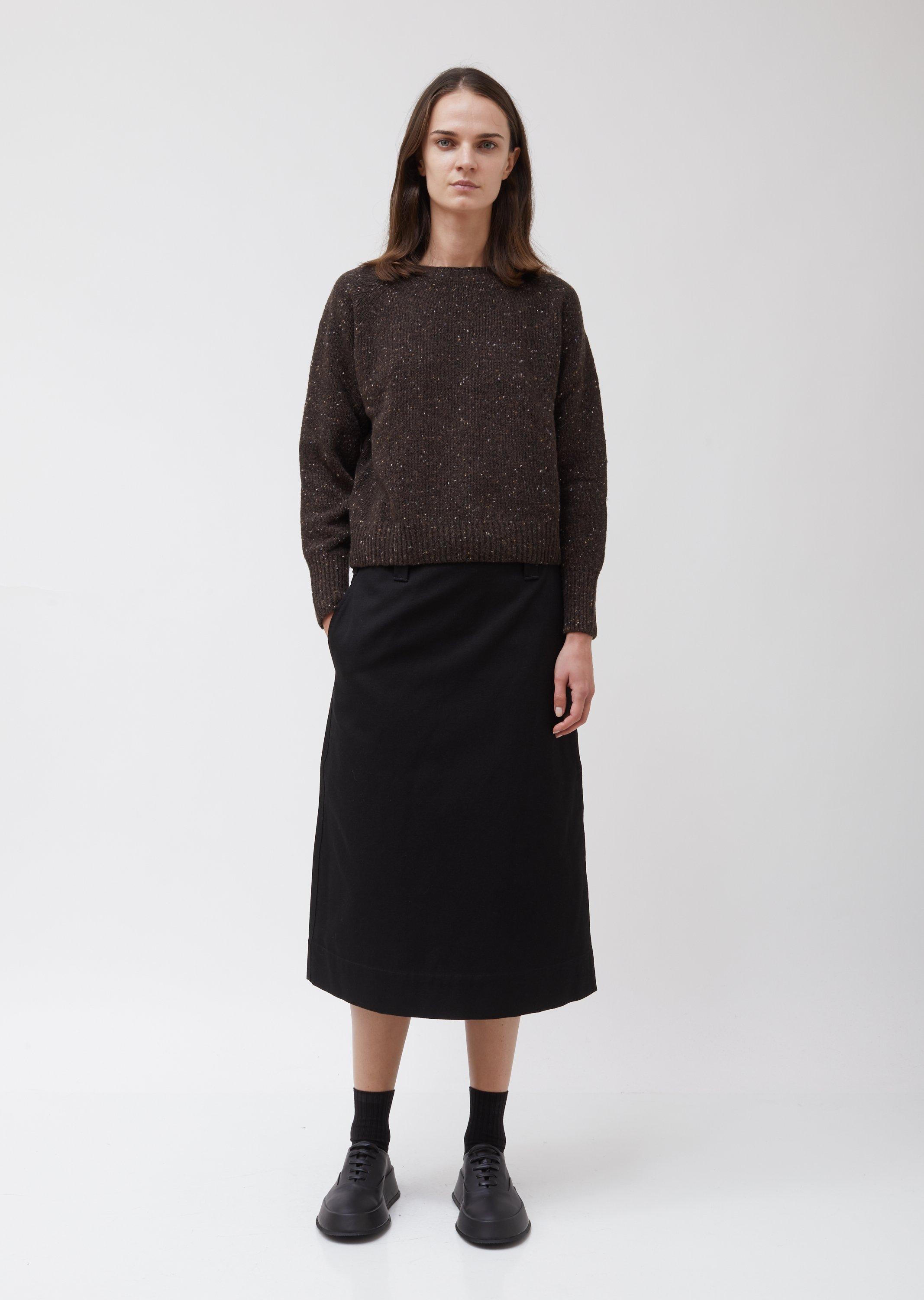 Margaret Howell Donegal Crew Neck Cashmere Sweater in Black - Lyst