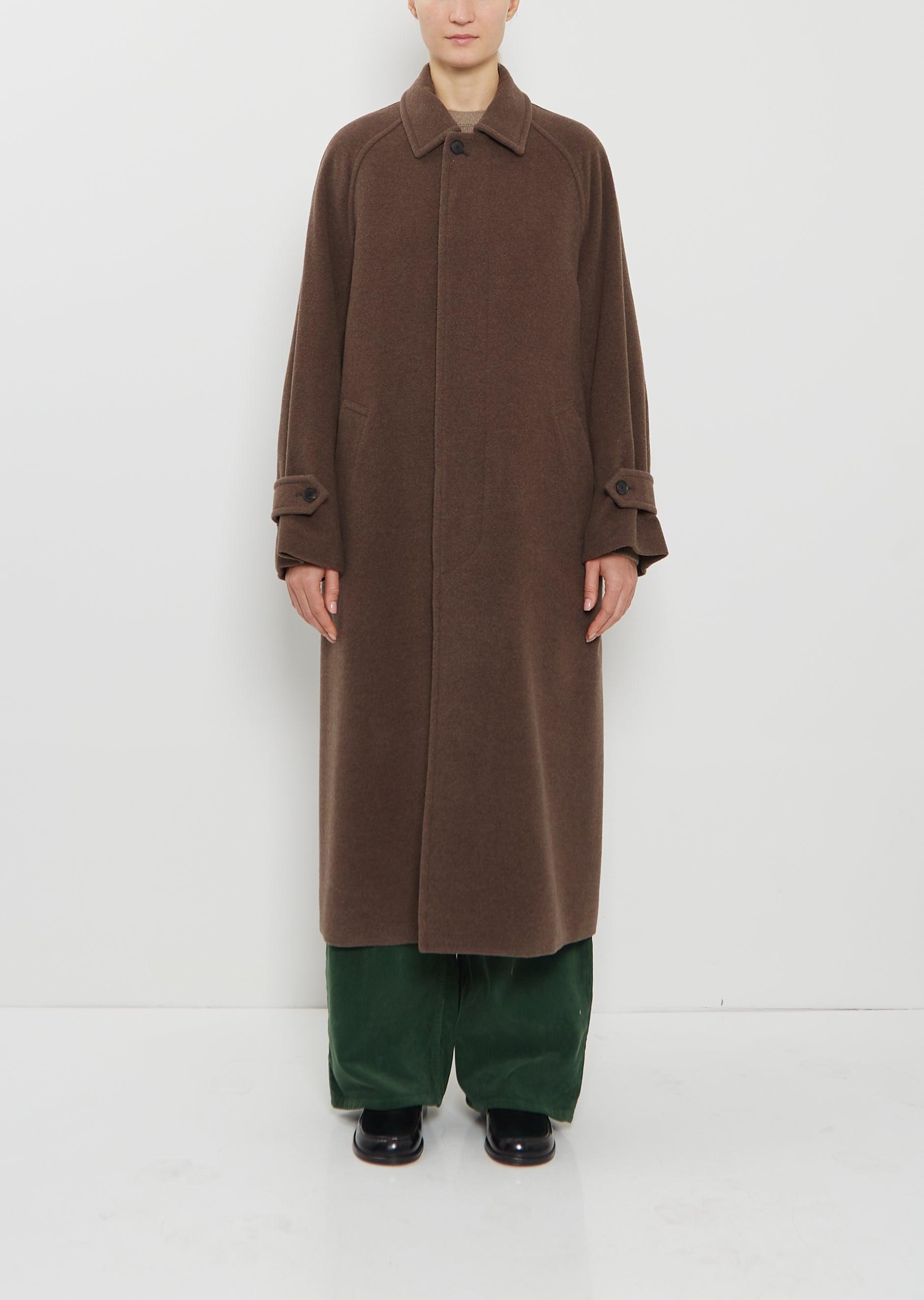 AURALEE Super Fine Wool Mosser Soutien Collar Coat in Brown | Lyst