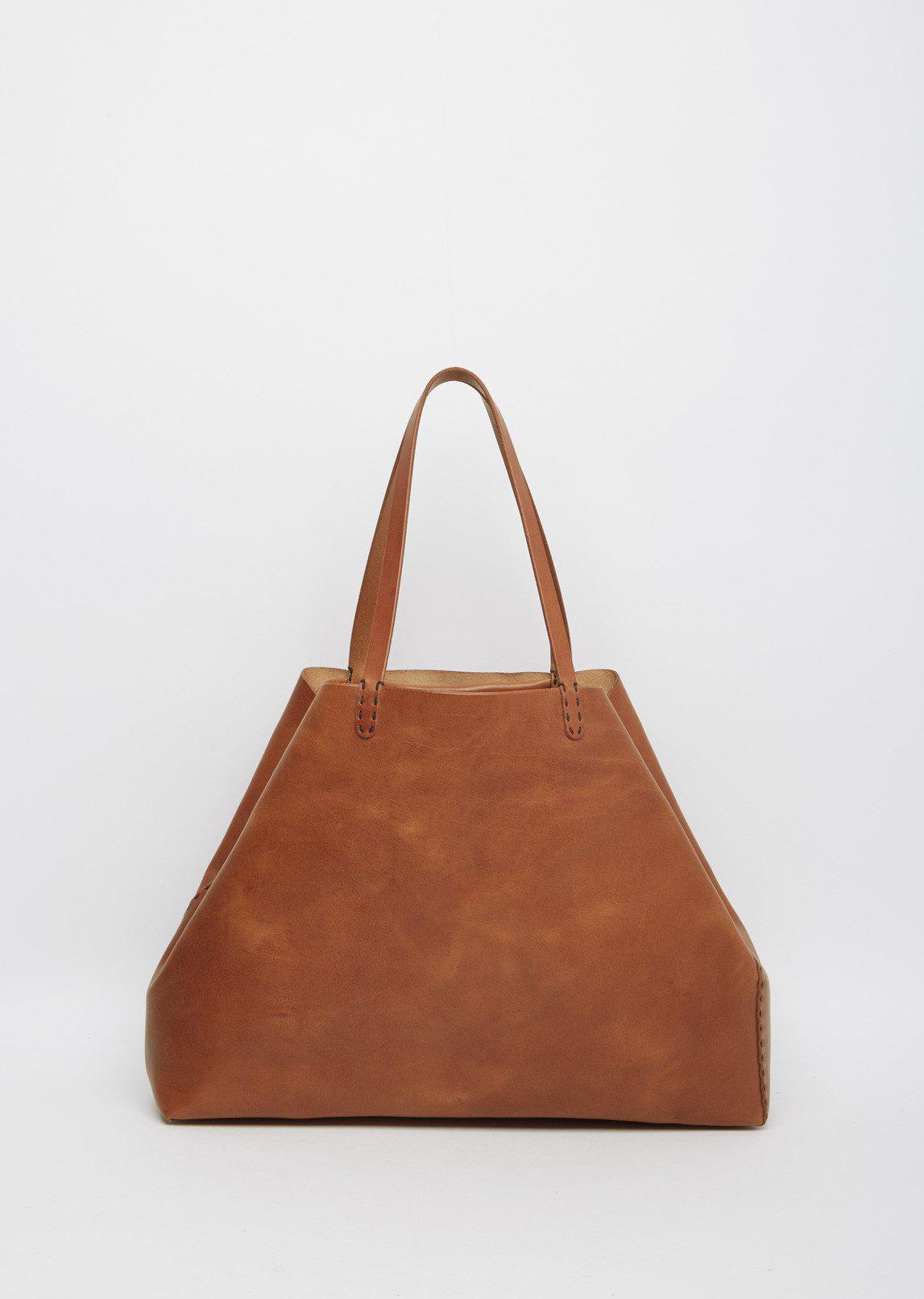 Henry Cuir Parenthese Large Shoulder Bag in Brown | Lyst