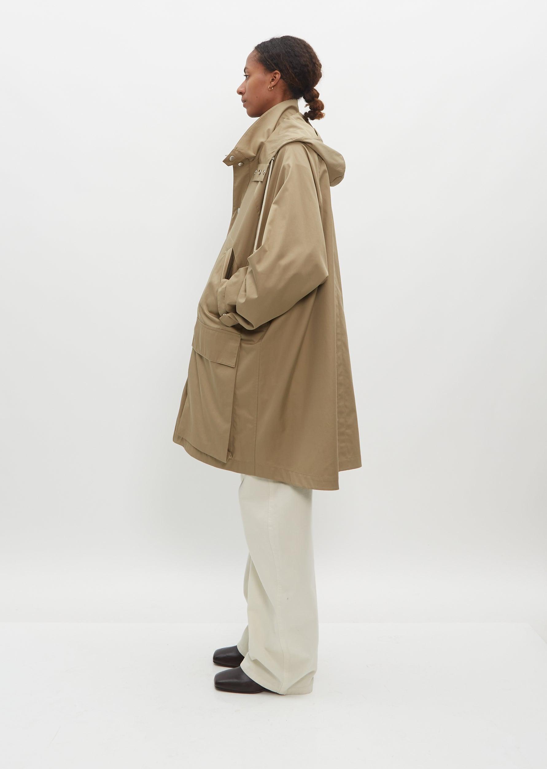 Lemaire Detachable Hood Raincoat in Brown | Lyst Canada Lemaire Detachable Hood Raincoat in Brown | Lyst Canada
