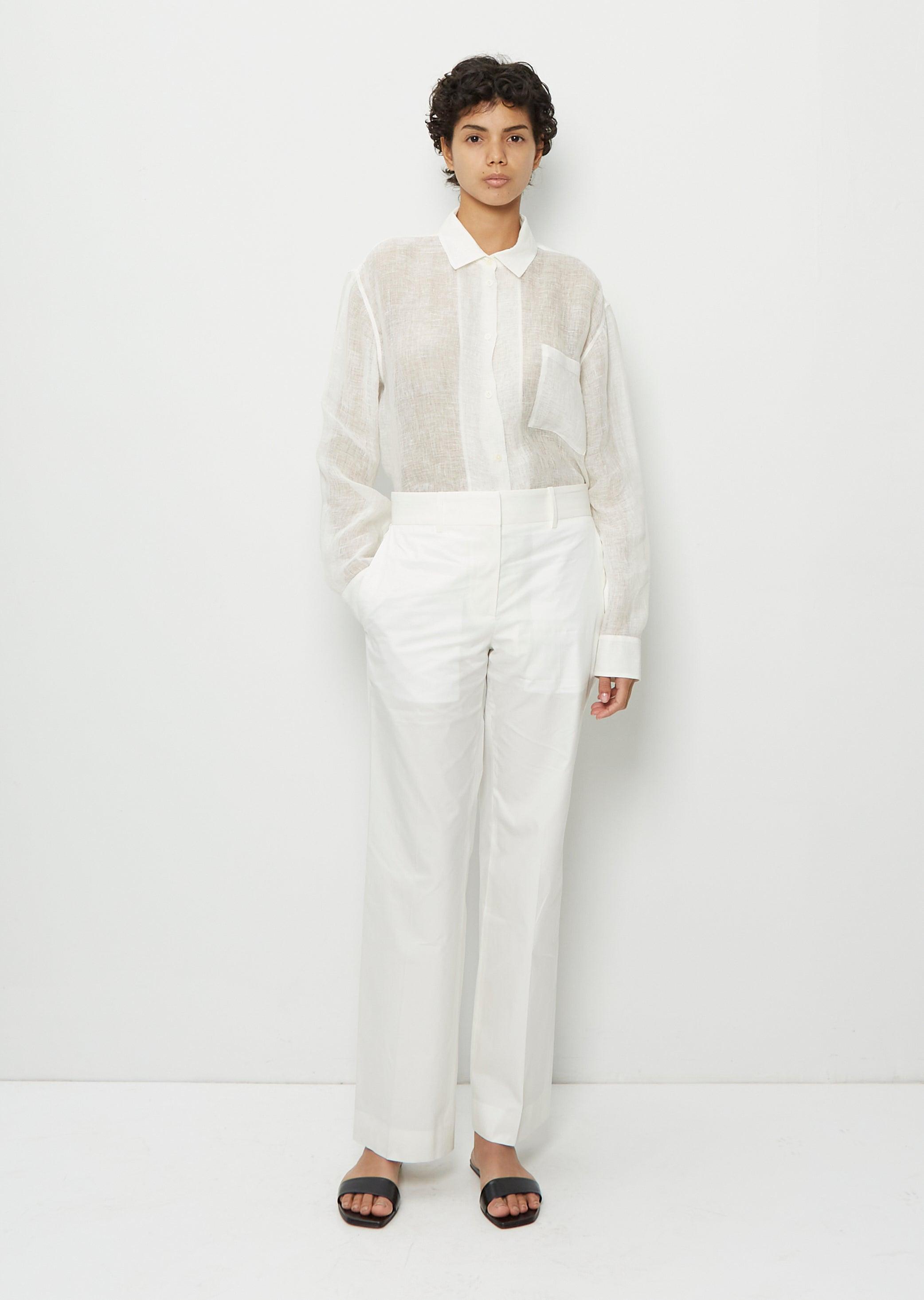 The Row Bara Cotton Pant in White Lyst
