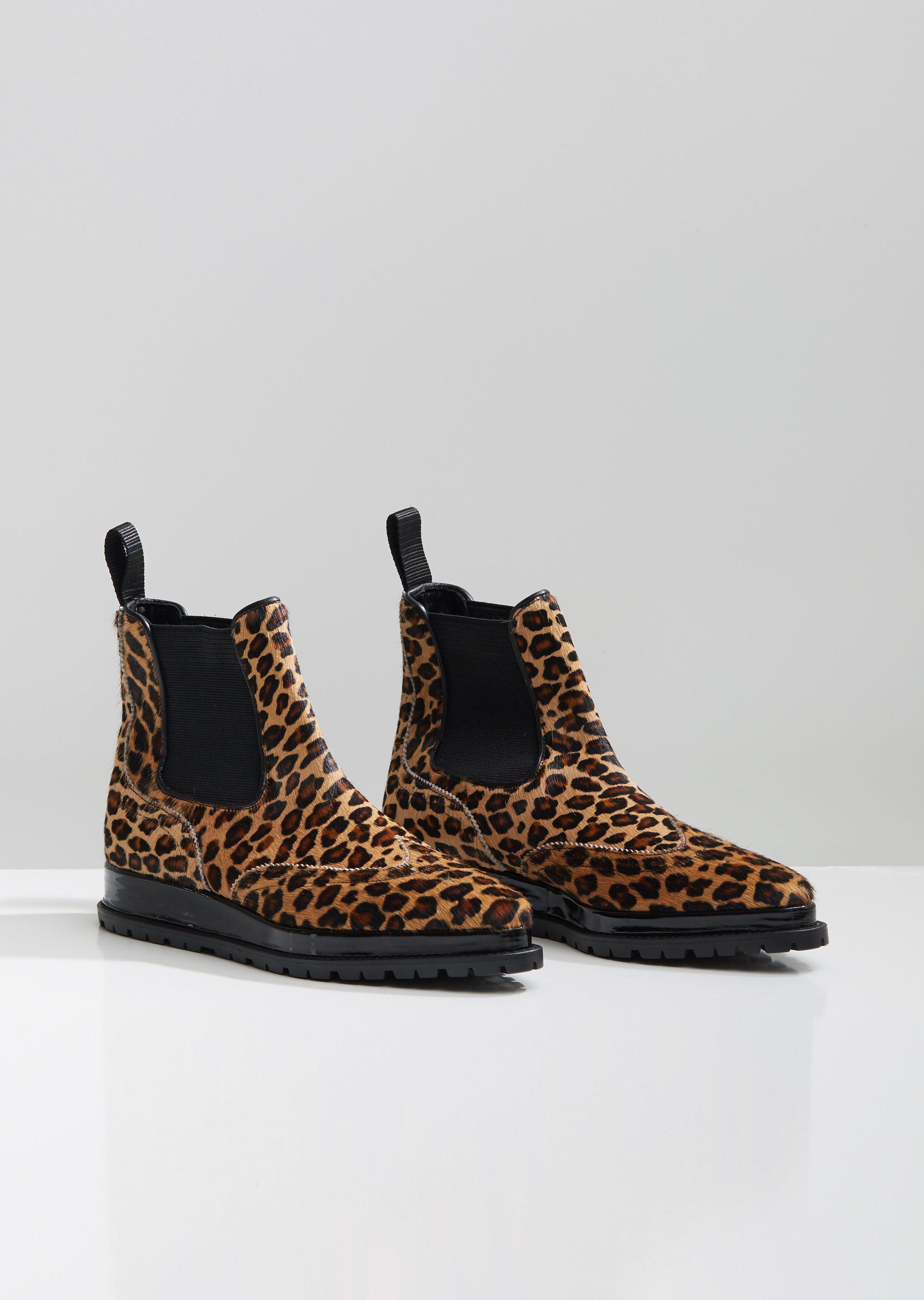 leopard chelsea booties