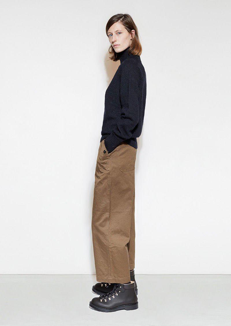 Cotton Wide Leg Crop Trousers | Lyst