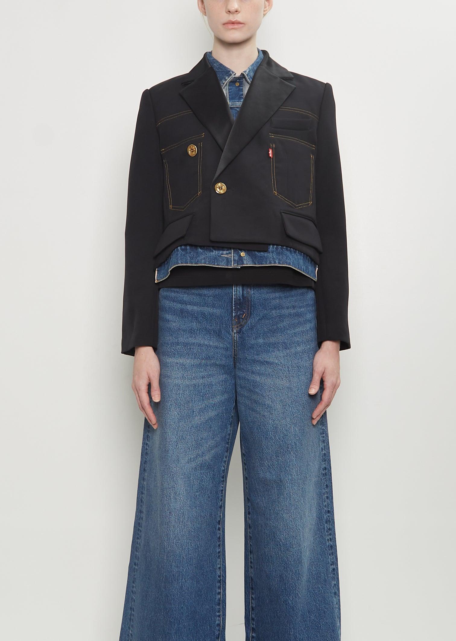 Sacai X Levi's Denim X Matelasse Twill Jacket in Blue | Lyst