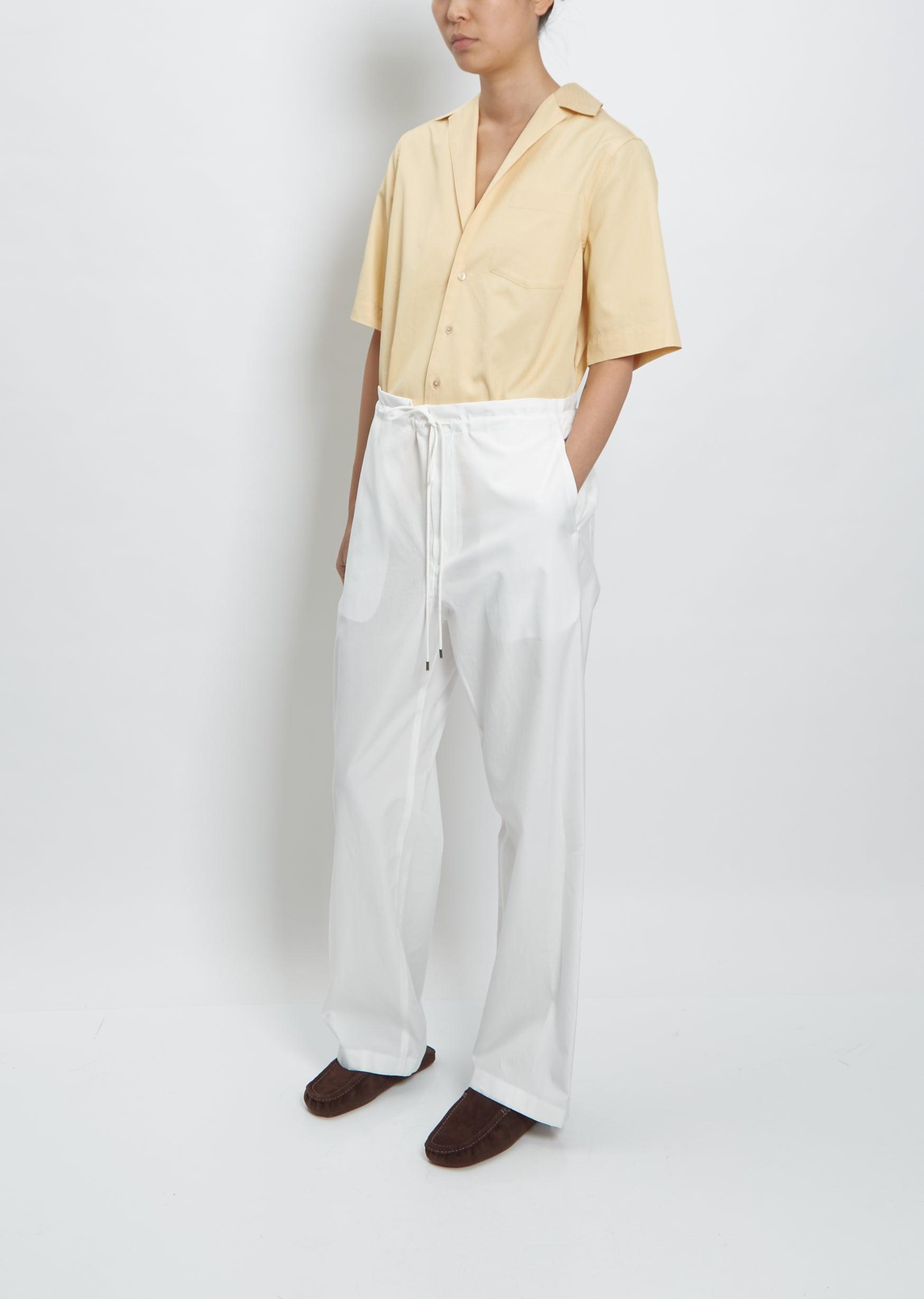 AURALEE Washed Finx Twill Easy Wide Pants in White | Lyst