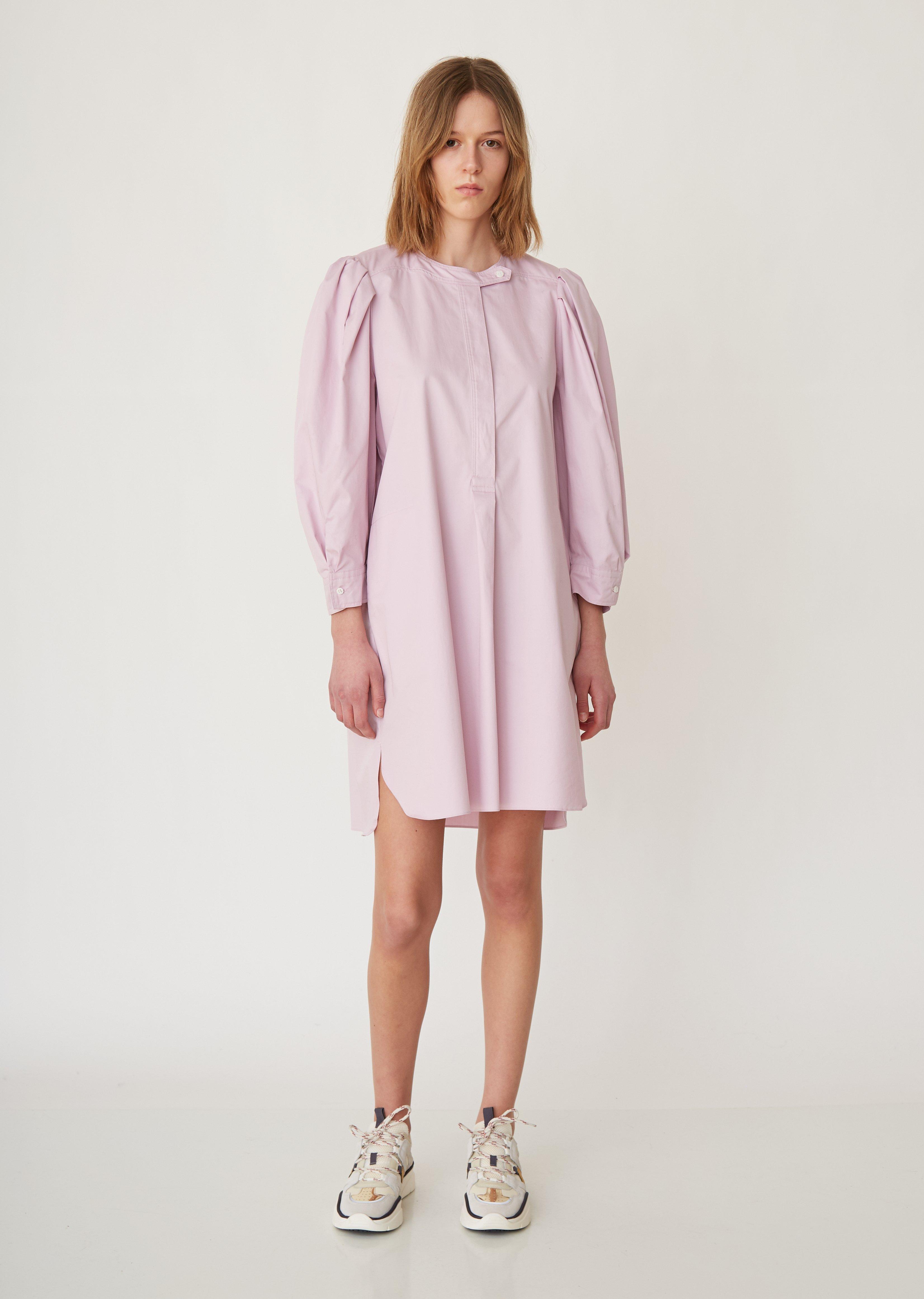 Isabel Marant Cotton Galaxy Poplin Dress in Light Pink