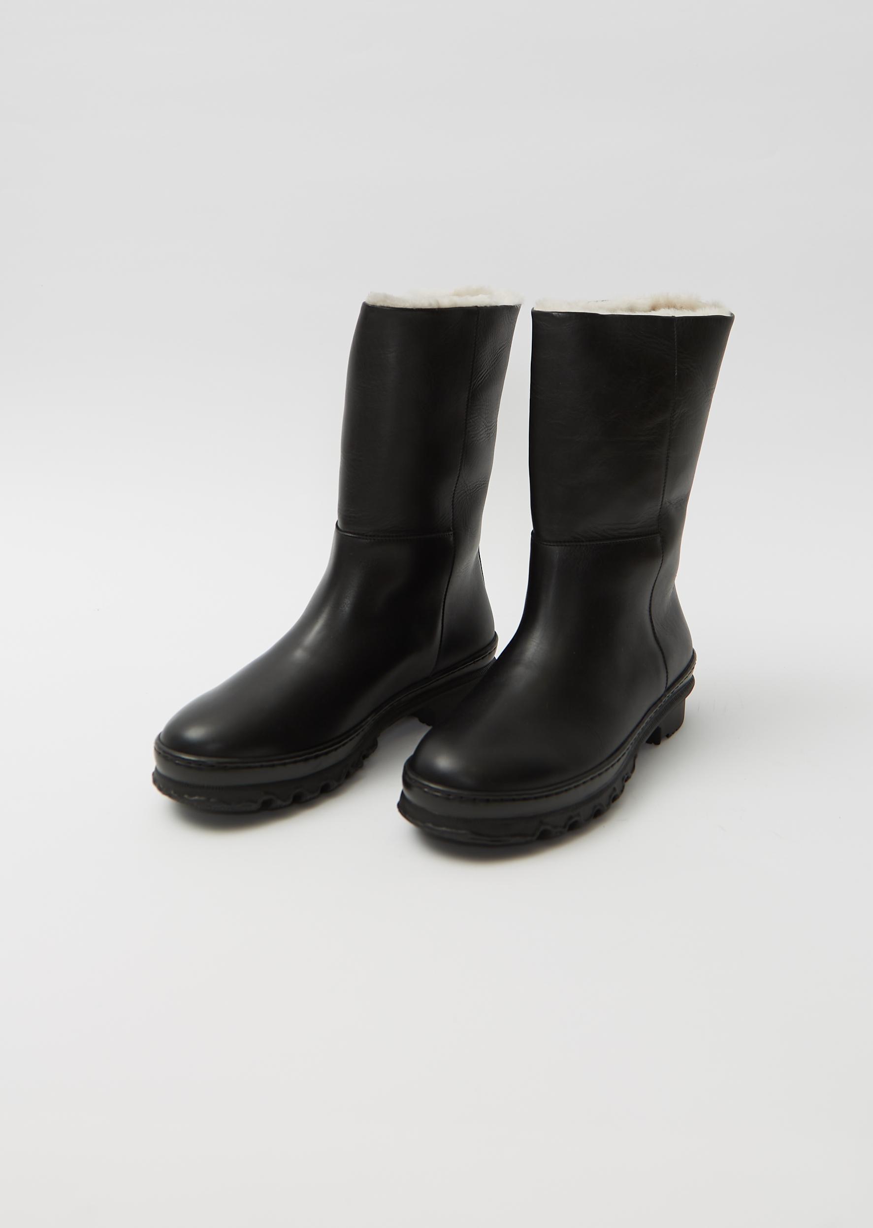 Legres Black Suede Riding Boots