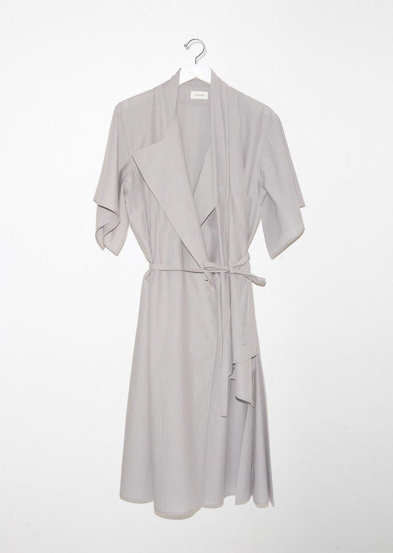 Lemaire Cotton Foulard Dress in Grey (Gray) - Lyst