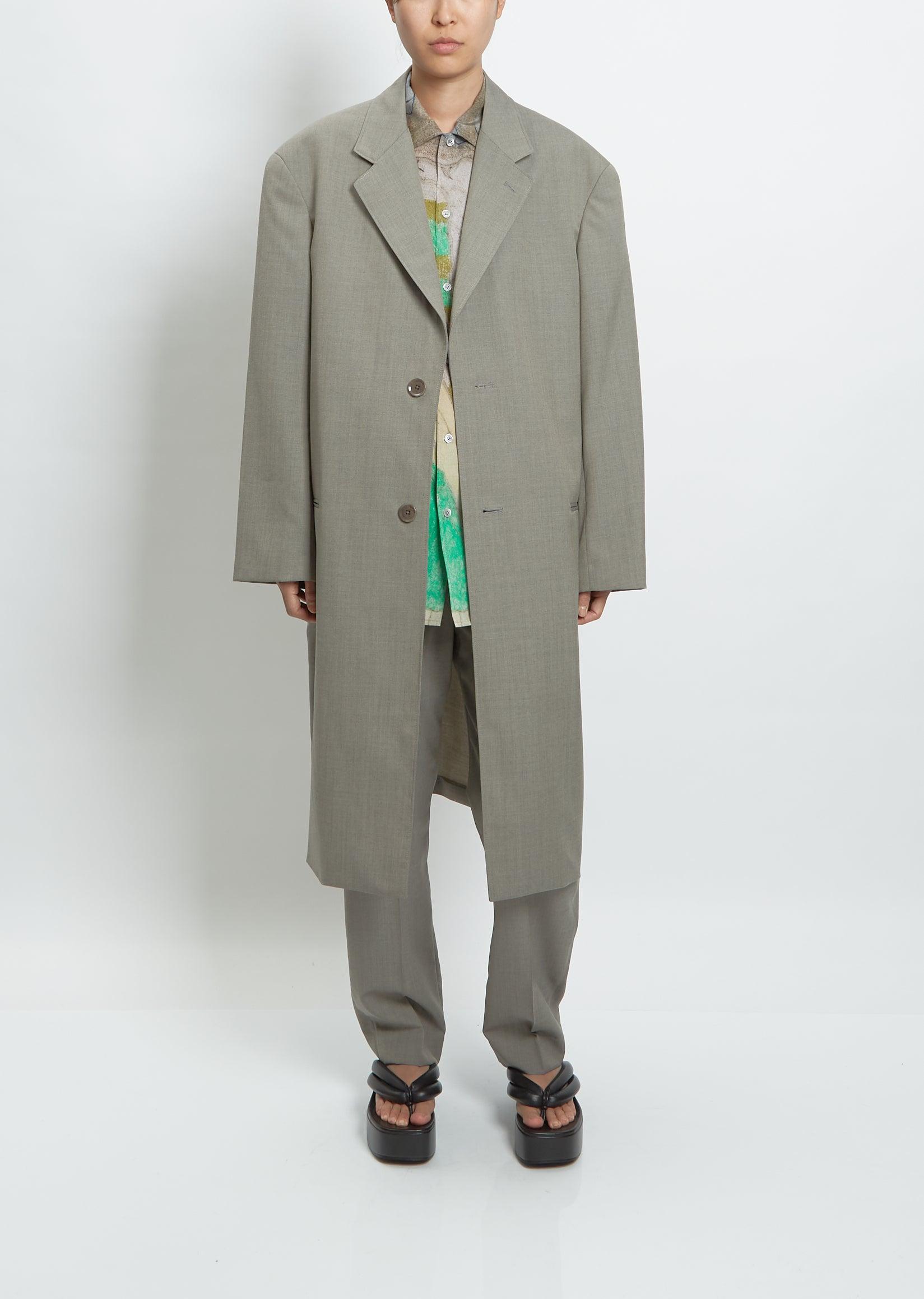 Lemaire Light Suit Coat in Gray Lyst