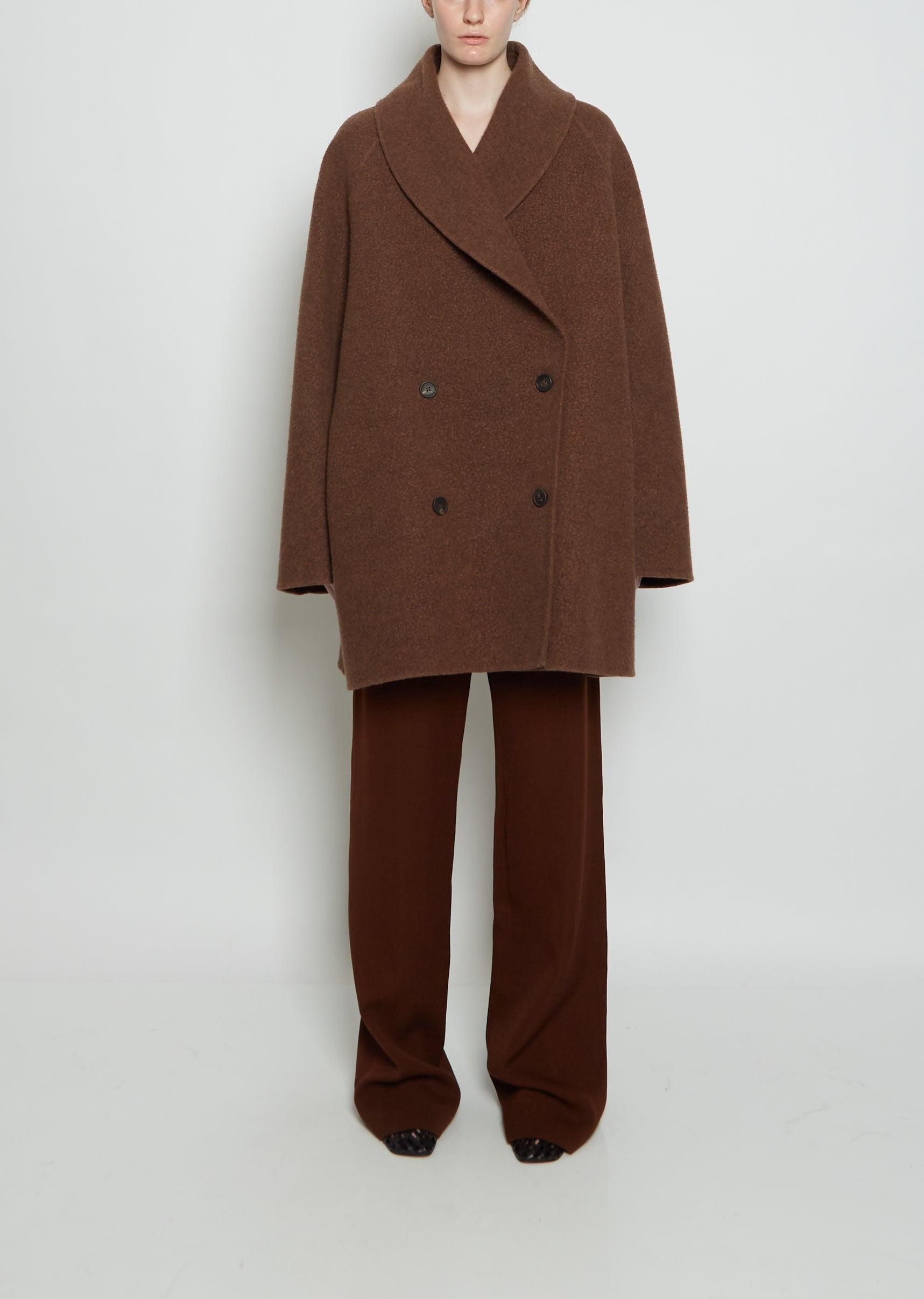 The Row Wool & Cashmere Polli Jacket in Brown | Lyst