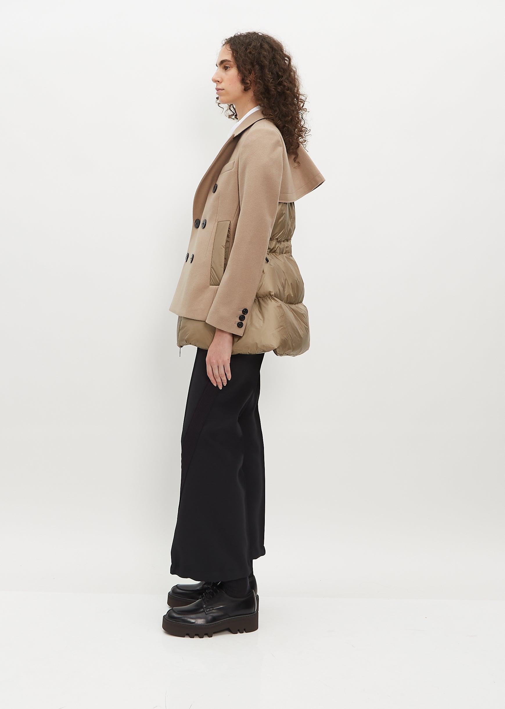 【SACAI】Wool Melton x Padded Coat Sacai Wool Melton X Puffer | Saks Fifth Avenue