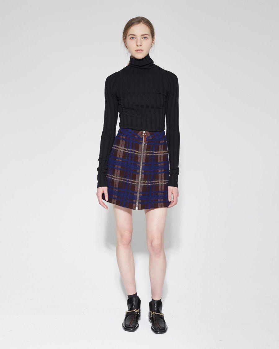 Acne Studios Tweed Prisca Skirt in Blue Check (Blue) - Lyst