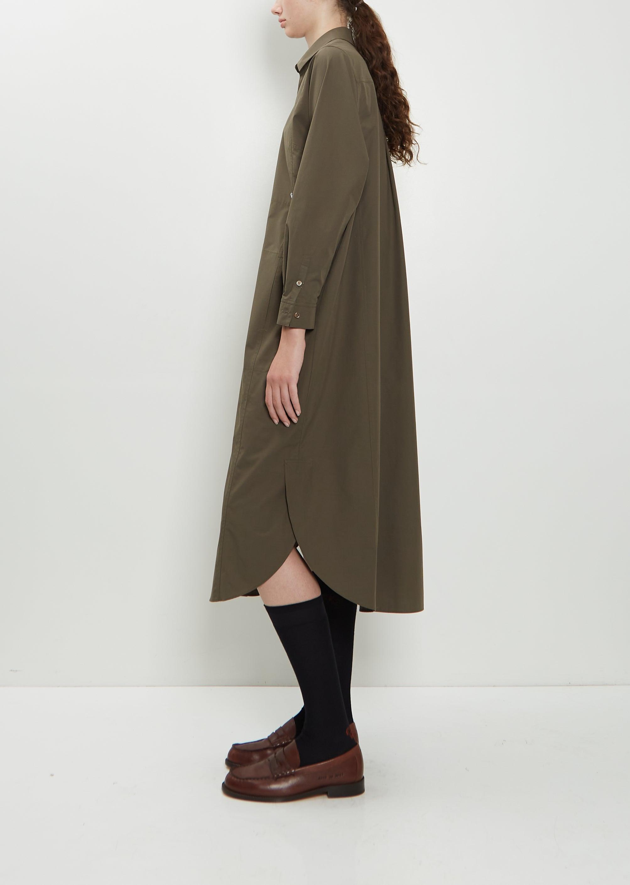 Min Perhonen Breathing Cotton Shirt Dress in Green | Lyst