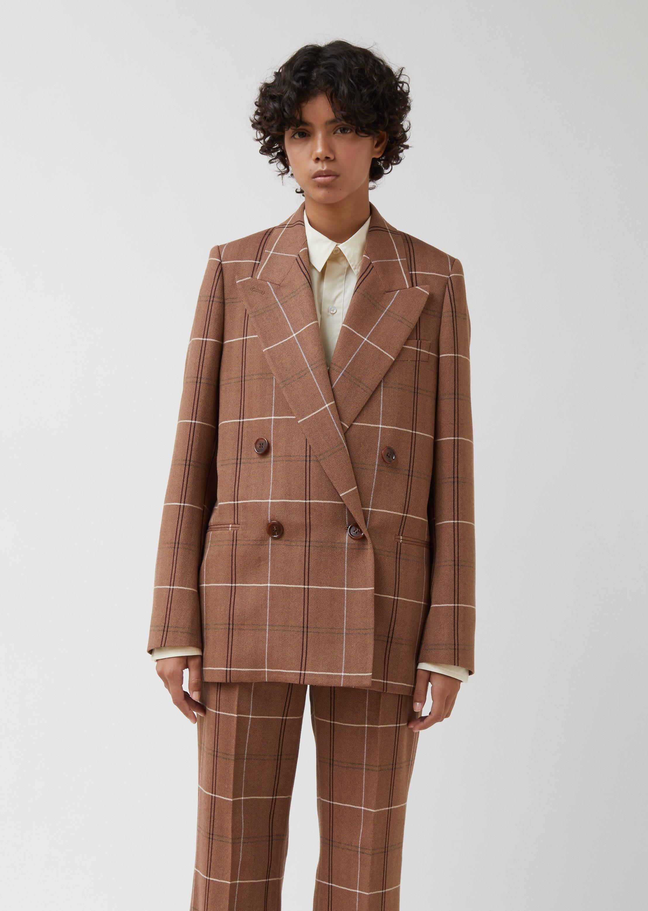 Acne Studios Wool Hb Suit Jacket in Brown & White (Brown) - Lyst