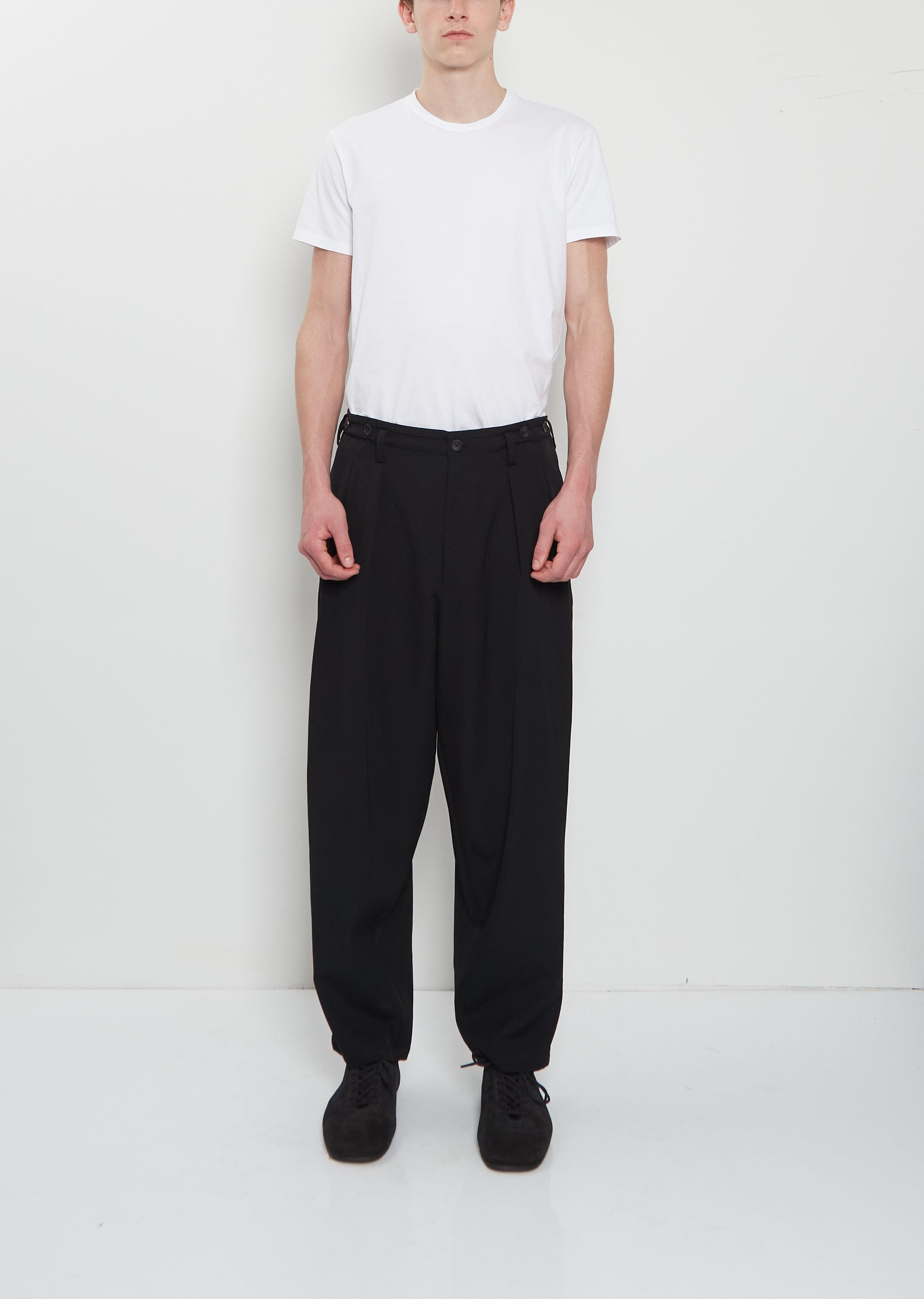 パンツ Yohji Yamamoto Black Straight Slacks Yohji Yamamoto Straight-leg pants for Women | Online Sale up to 81