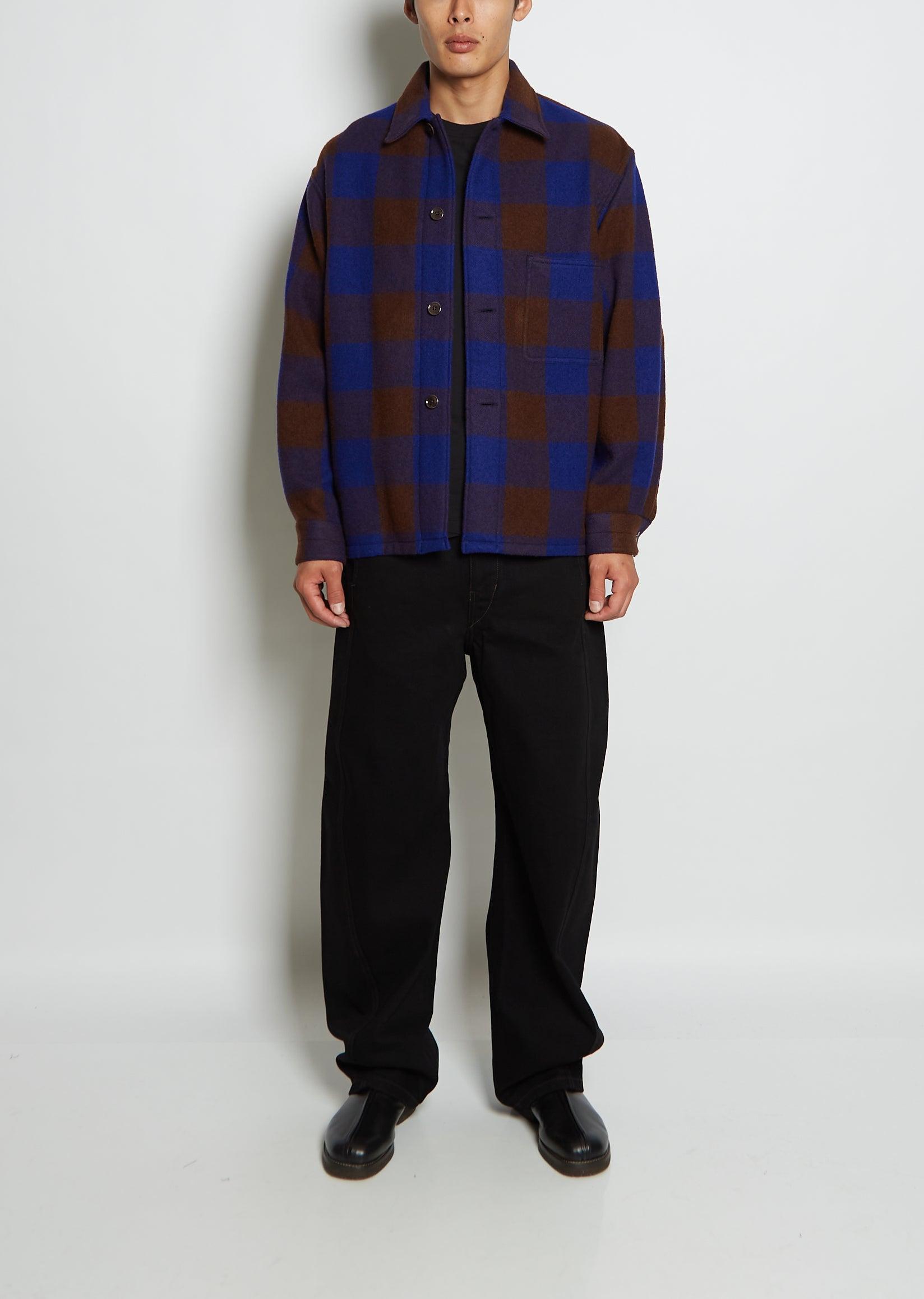 Lemaire Men's Wool Pyjama Shirt in Blue | Lyst