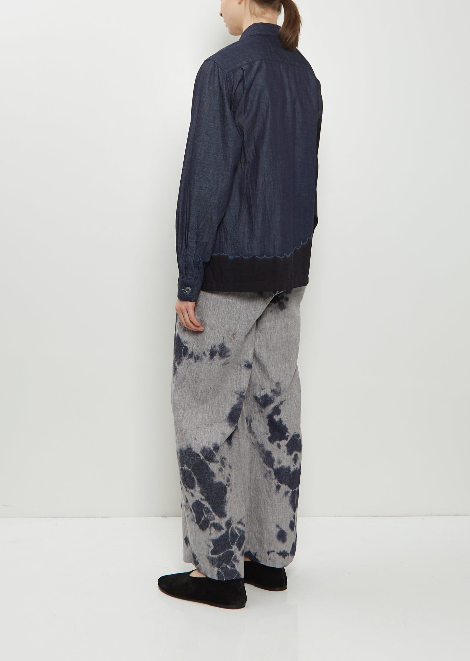 Suzusan Pima Cotton Denim Four Pockets Overshirt in Blue Canada