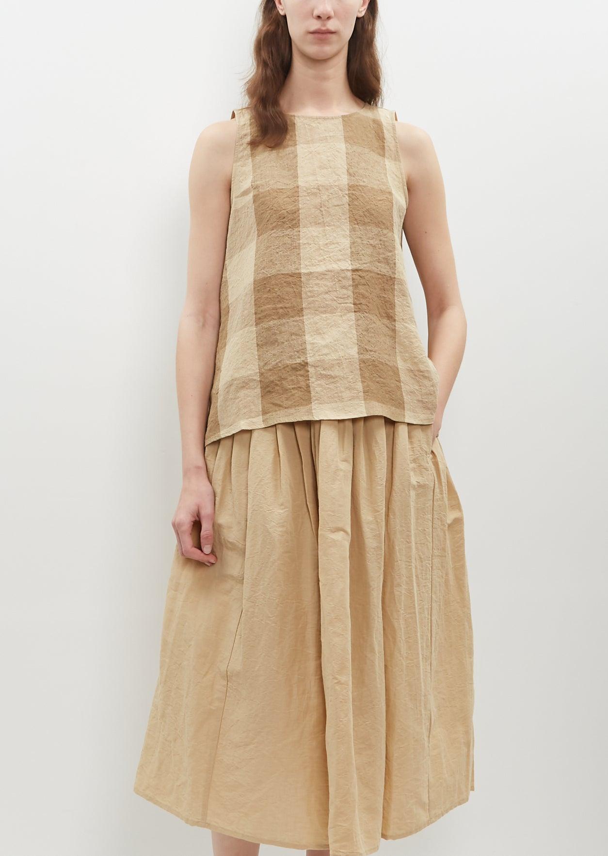 apuntob DRESS VICHY LINEN AND COTTON