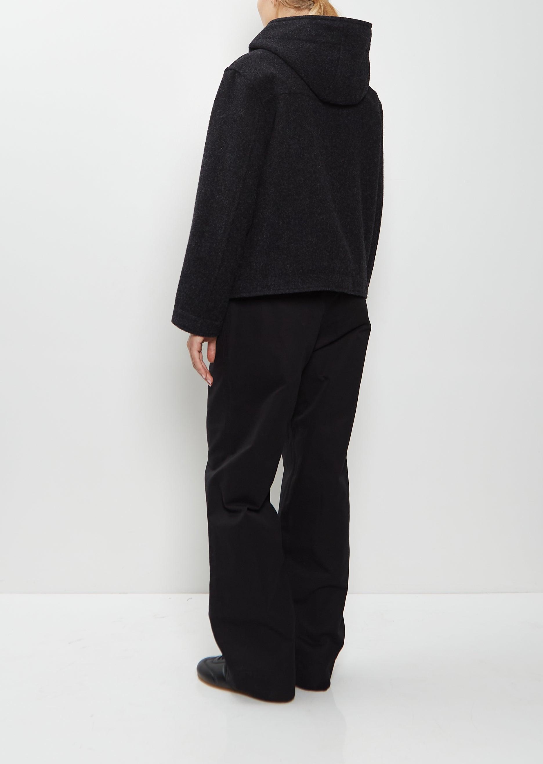 MHL by Margaret Howell Short Wool Duffle Coat in Black | Lyst UK