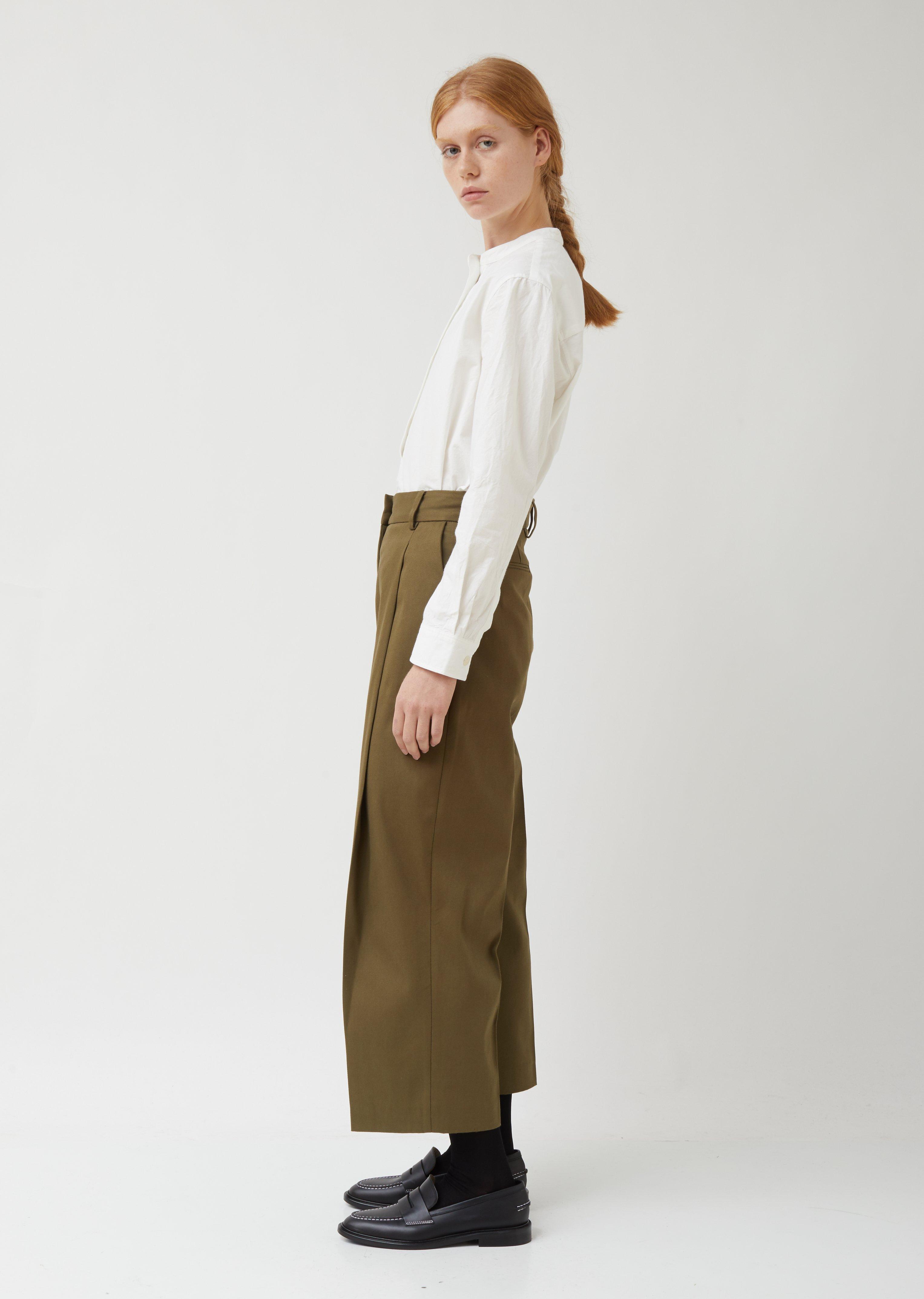 Cotton Deep Pleat Trouser 